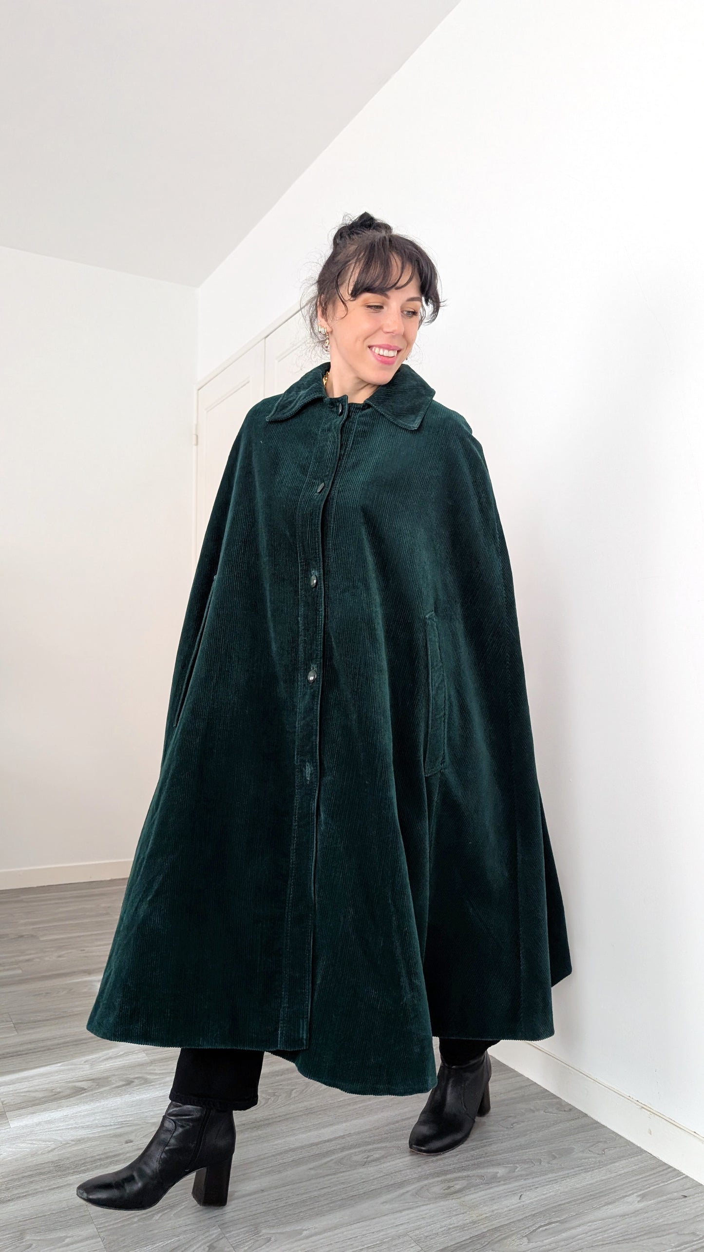 Cape velours de coton 70s taille unique