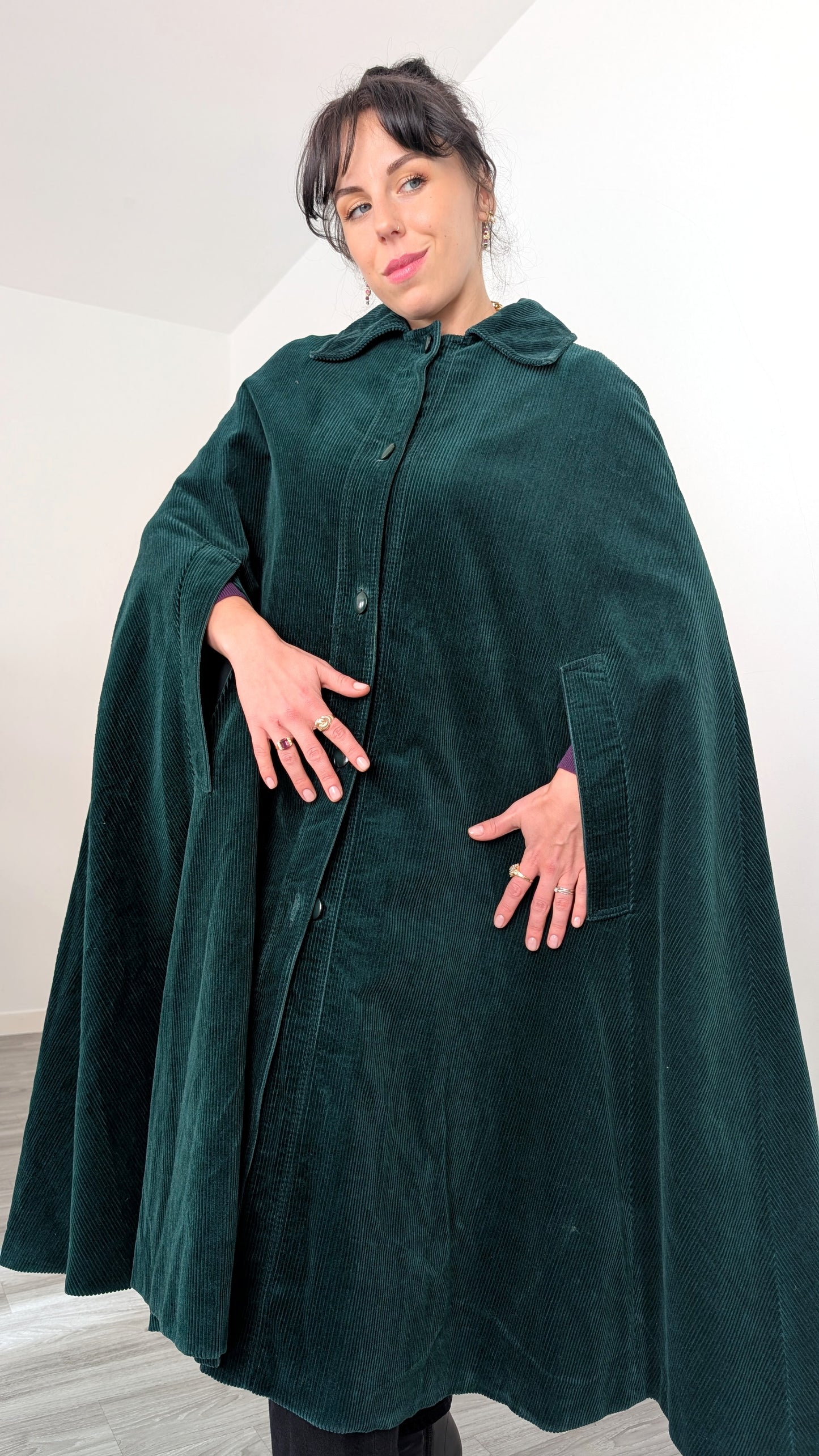 Cape velours de coton 70s taille unique