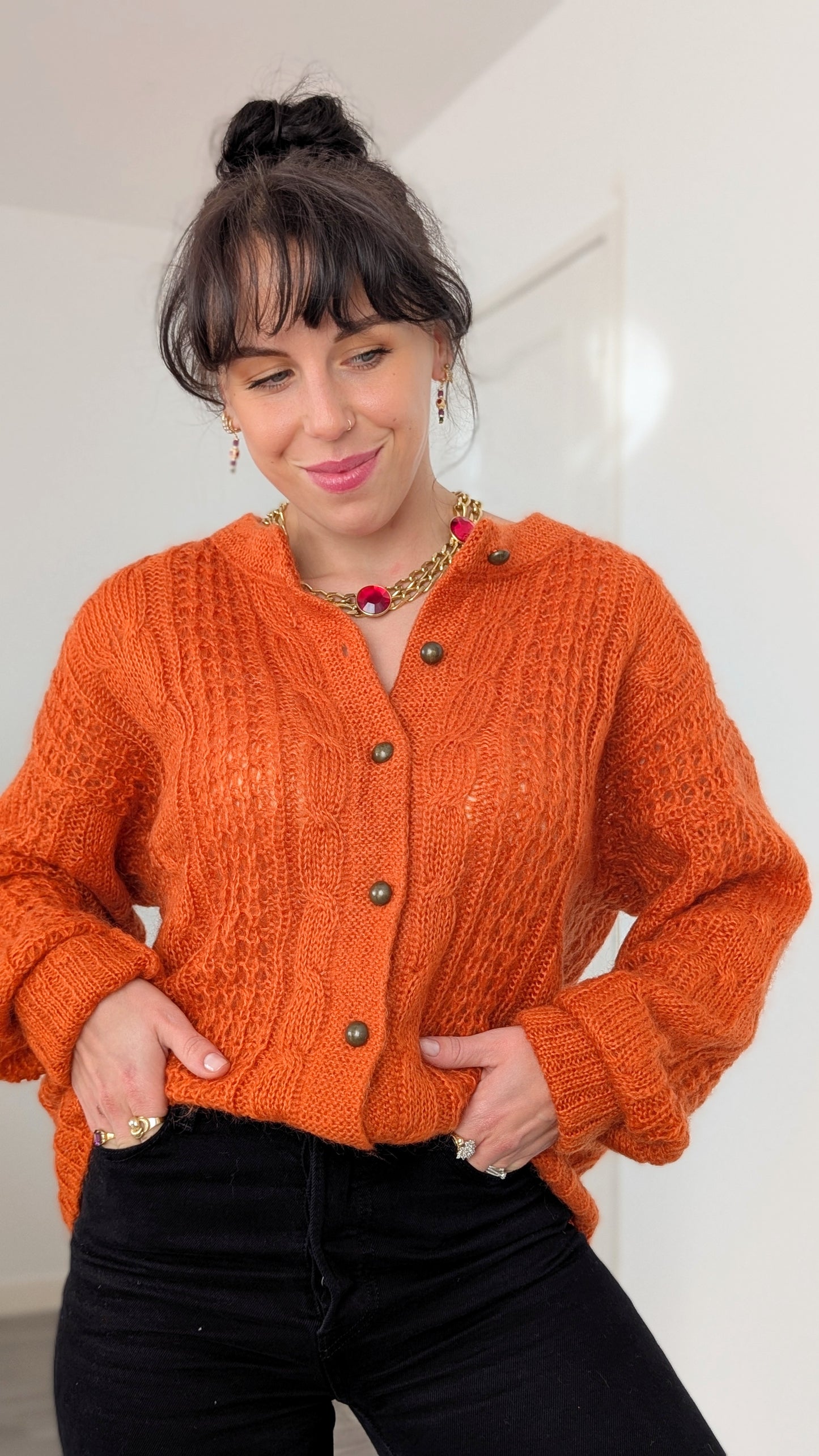 Cardigan laine et mohair T40-42