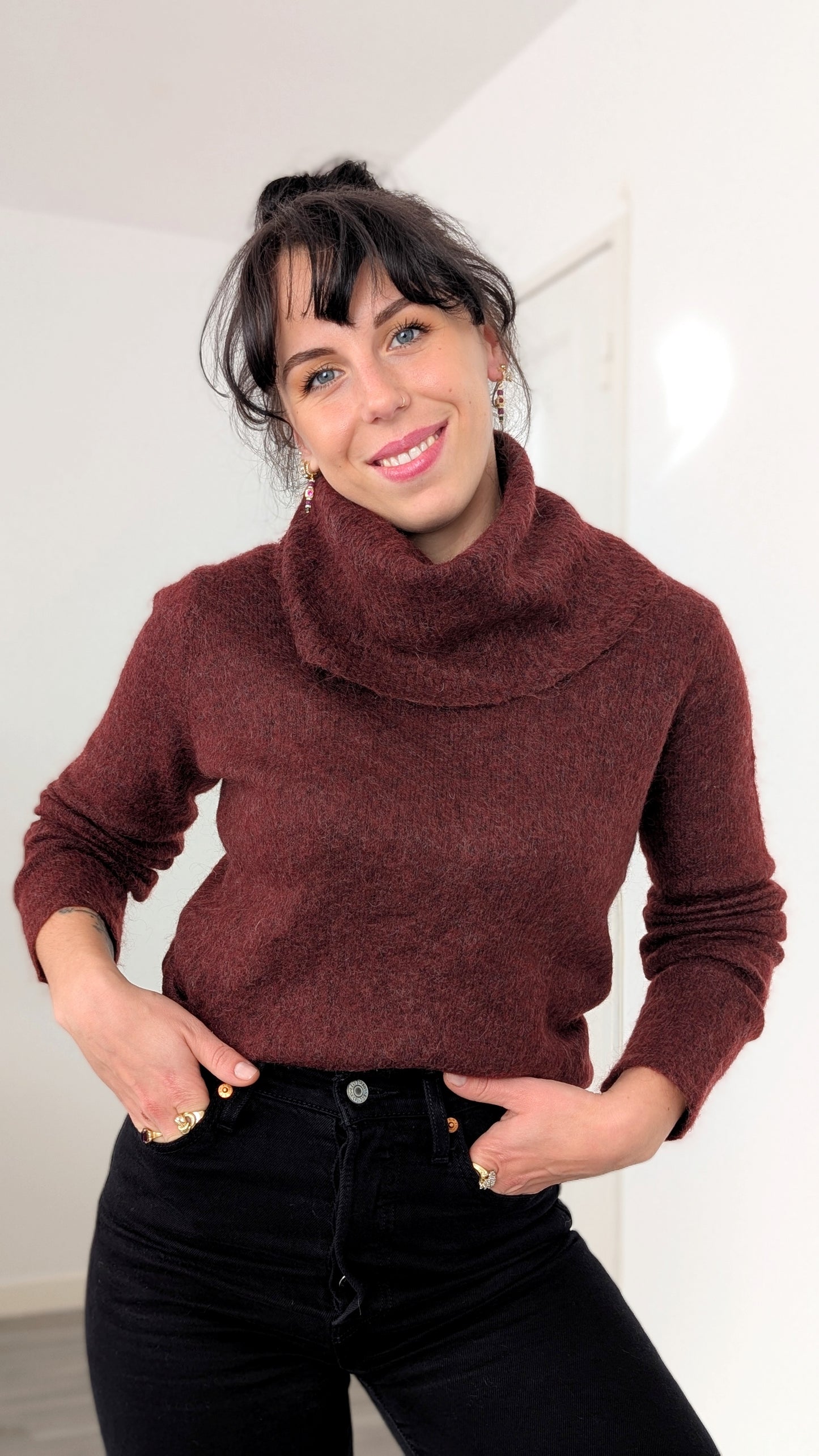 Pull kid mohair et laine T38