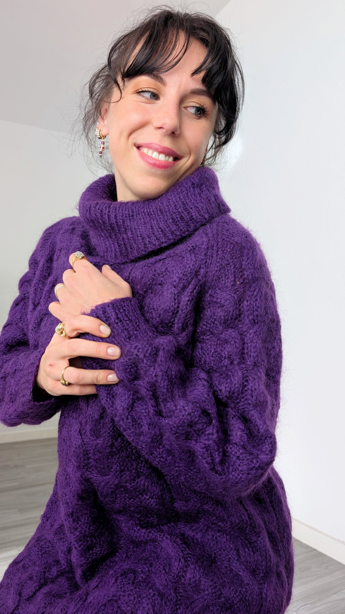 Pull/robe laine et mohair du 34 au 38