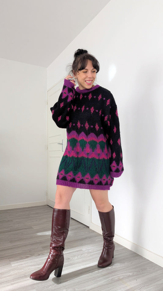 Pull/robe laine et mohair du 34 au 42
