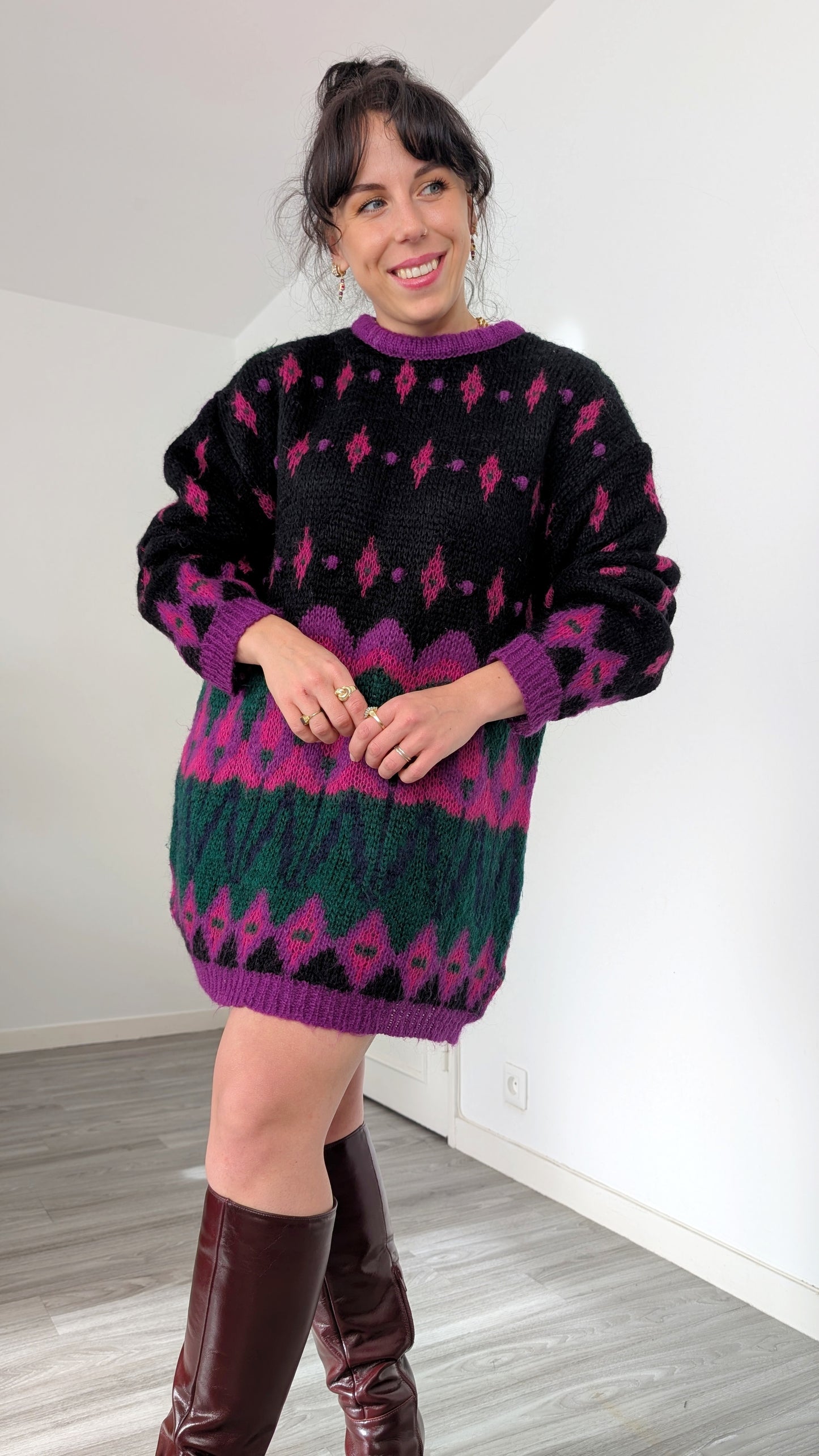 Pull/robe laine et mohair du 34 au 42