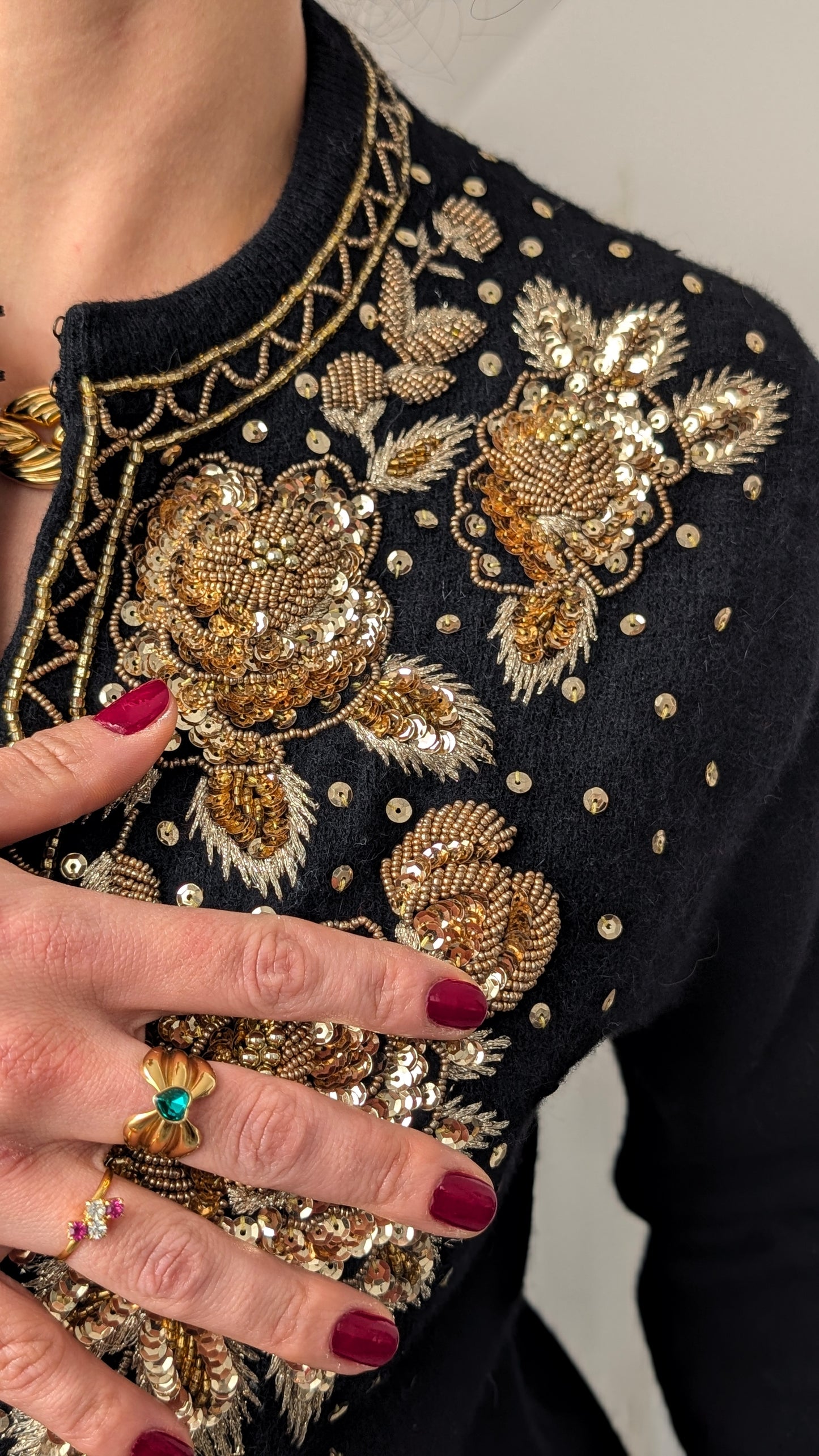 Cardigan laine et angora T36