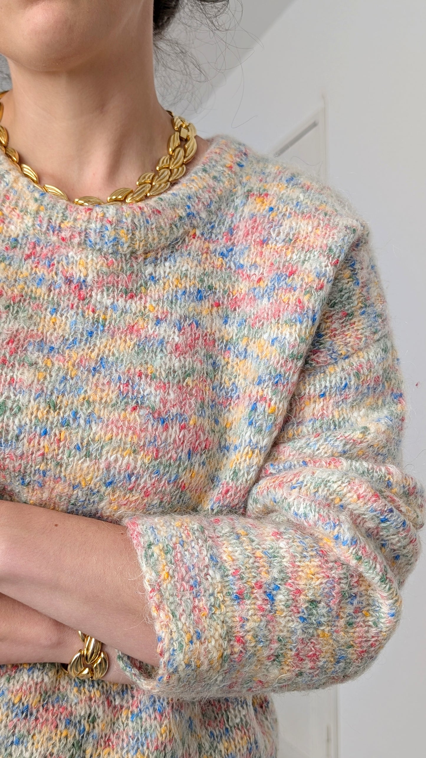 Pull laine fait main taille 38