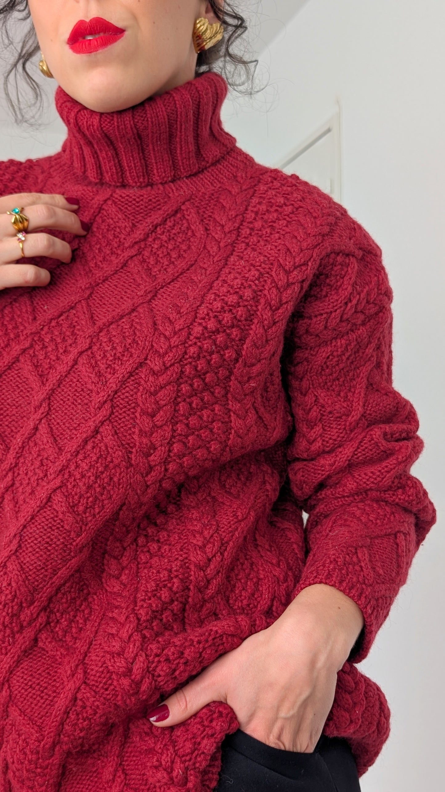 Pull irlandais pure laine T38-40