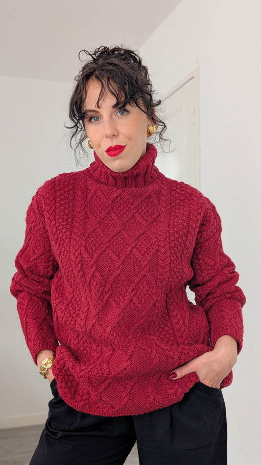 Pull irlandais pure laine T38-40