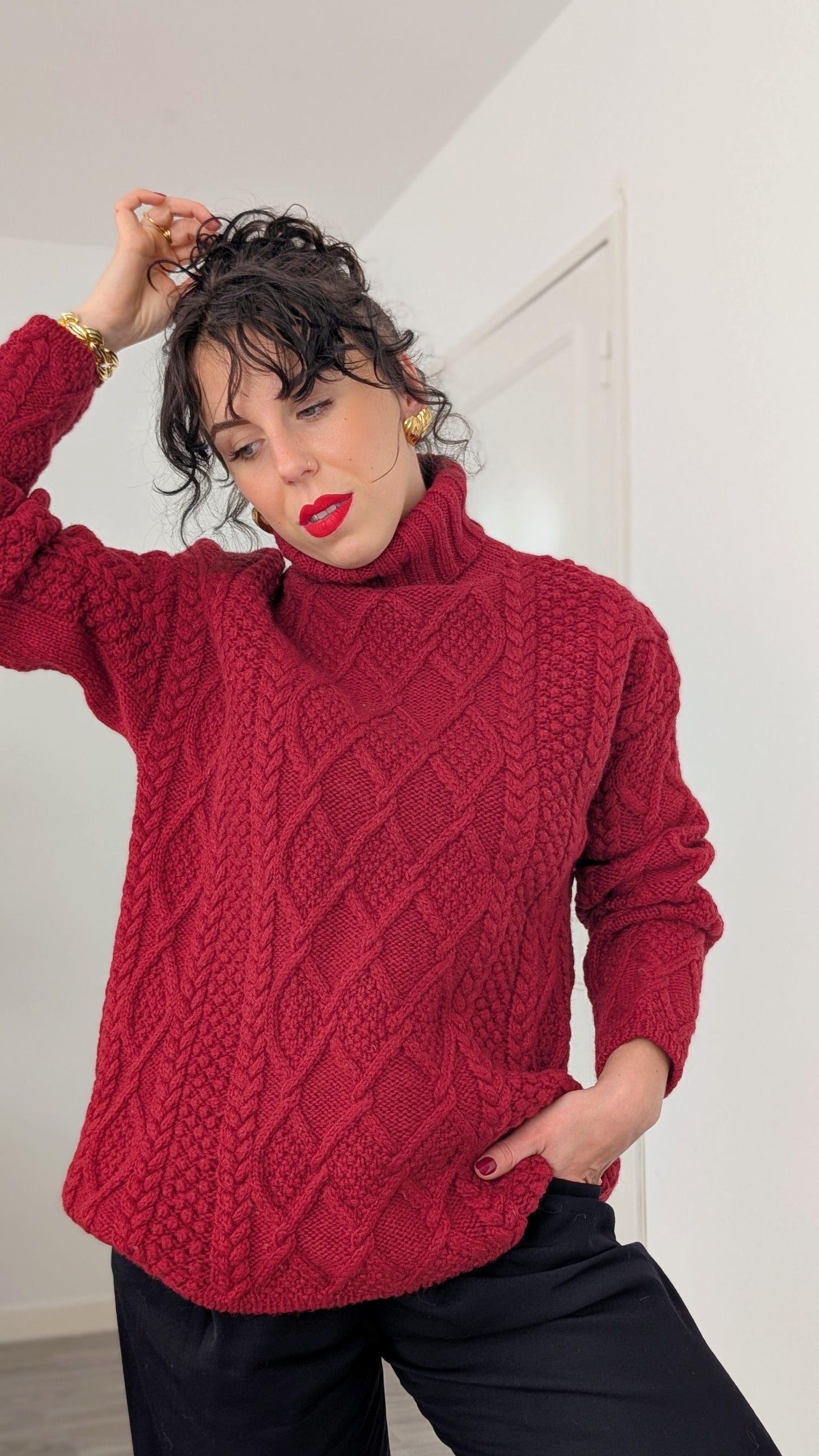 Pull irlandais pure laine T38-40