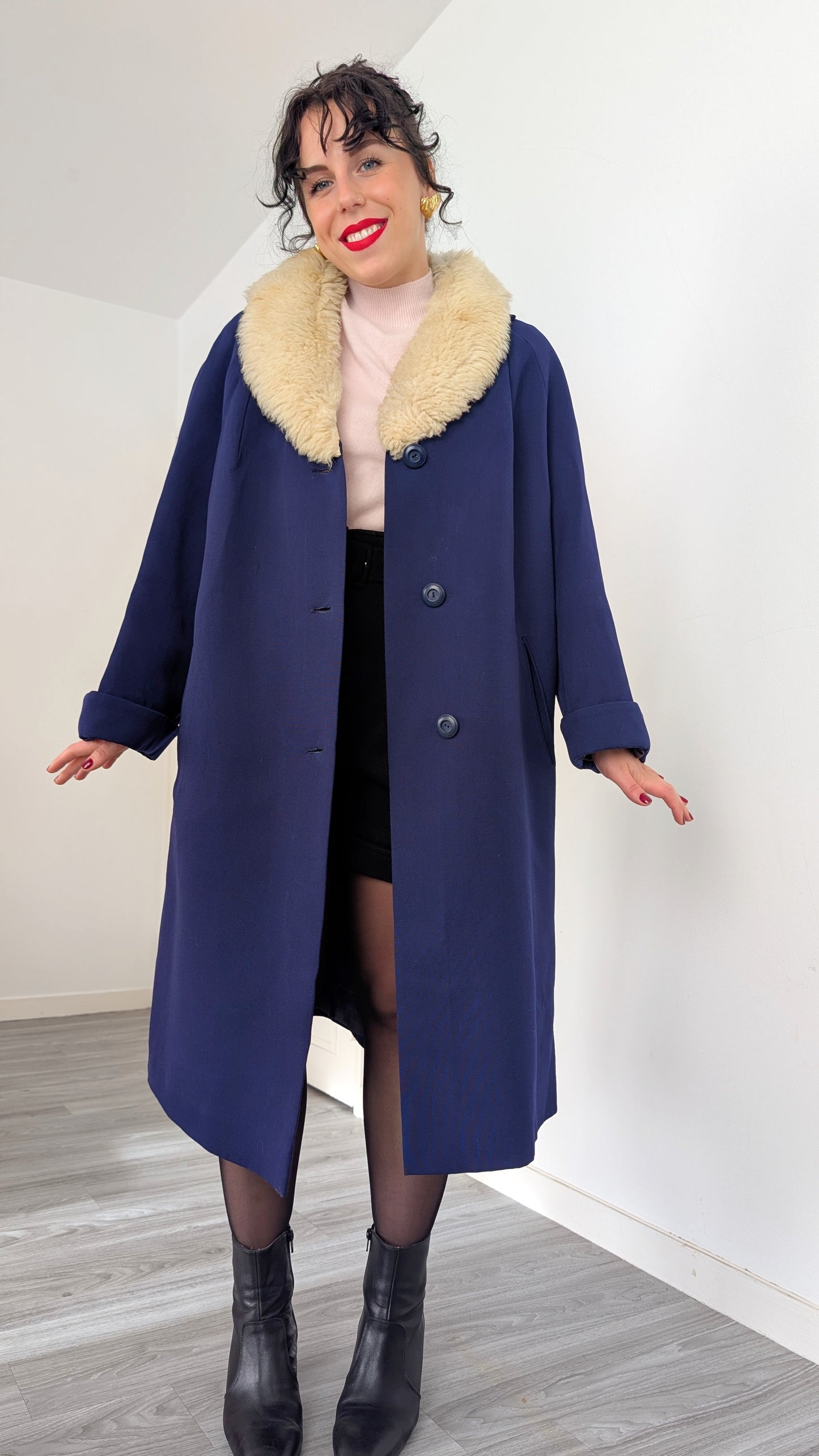 Manteau laine 1960 jusqu'à taille 40