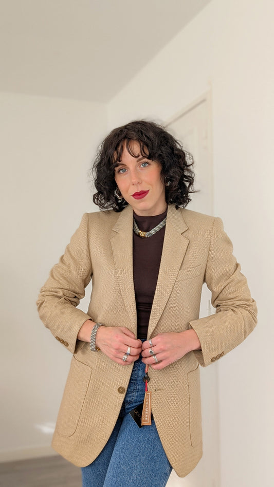 Blazer laine et cachemire 70s neuf T36