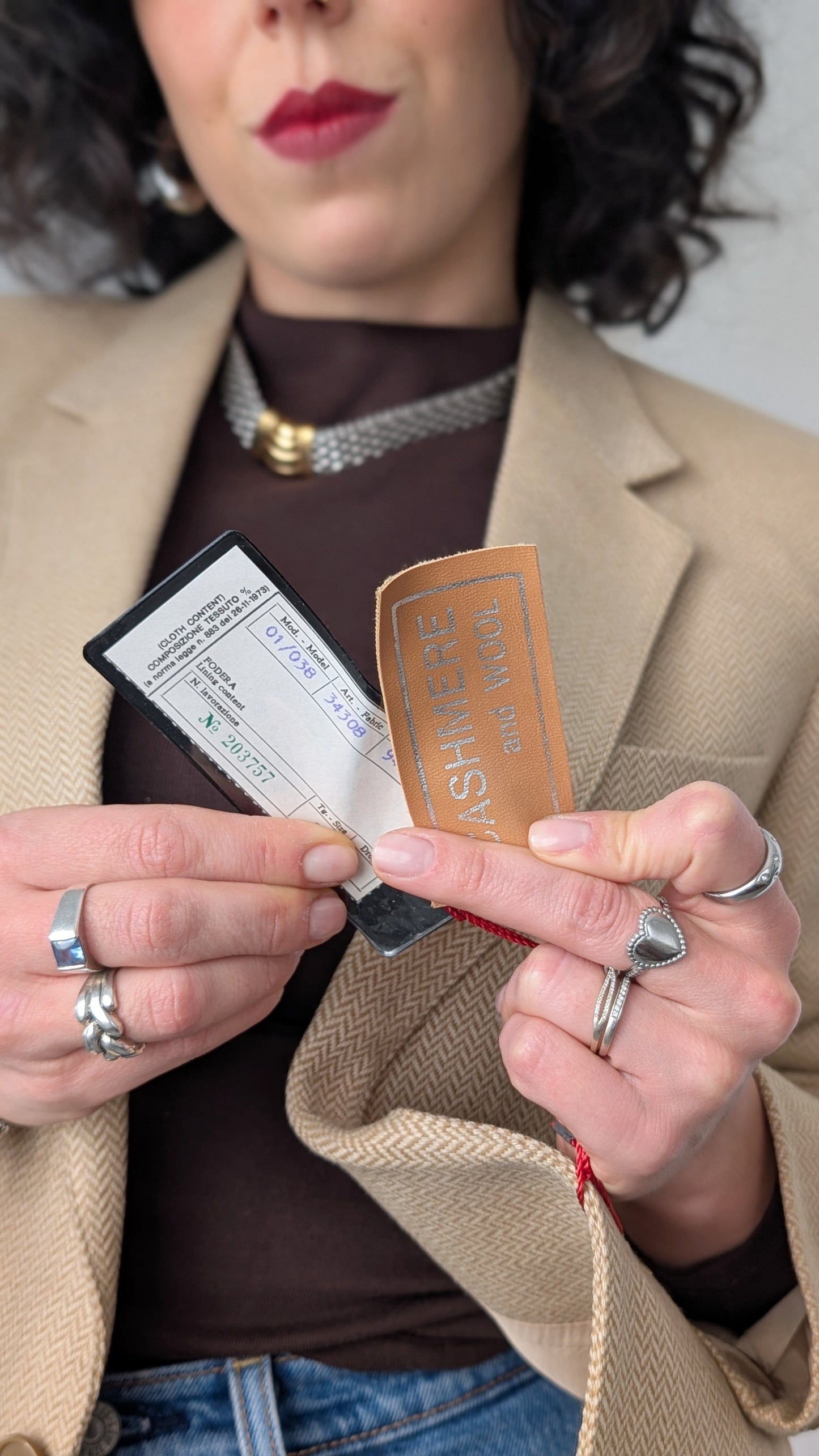 Blazer laine et cachemire 70s neuf T36