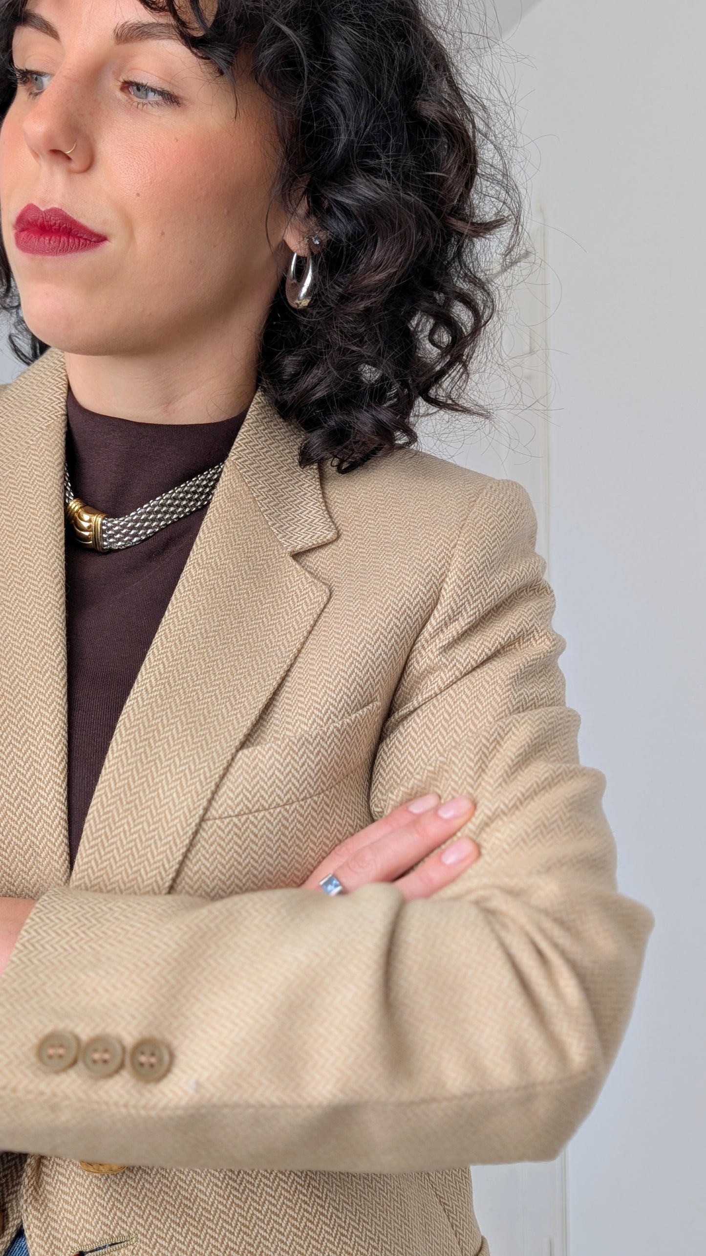 Blazer laine et cachemire 70s neuf T36