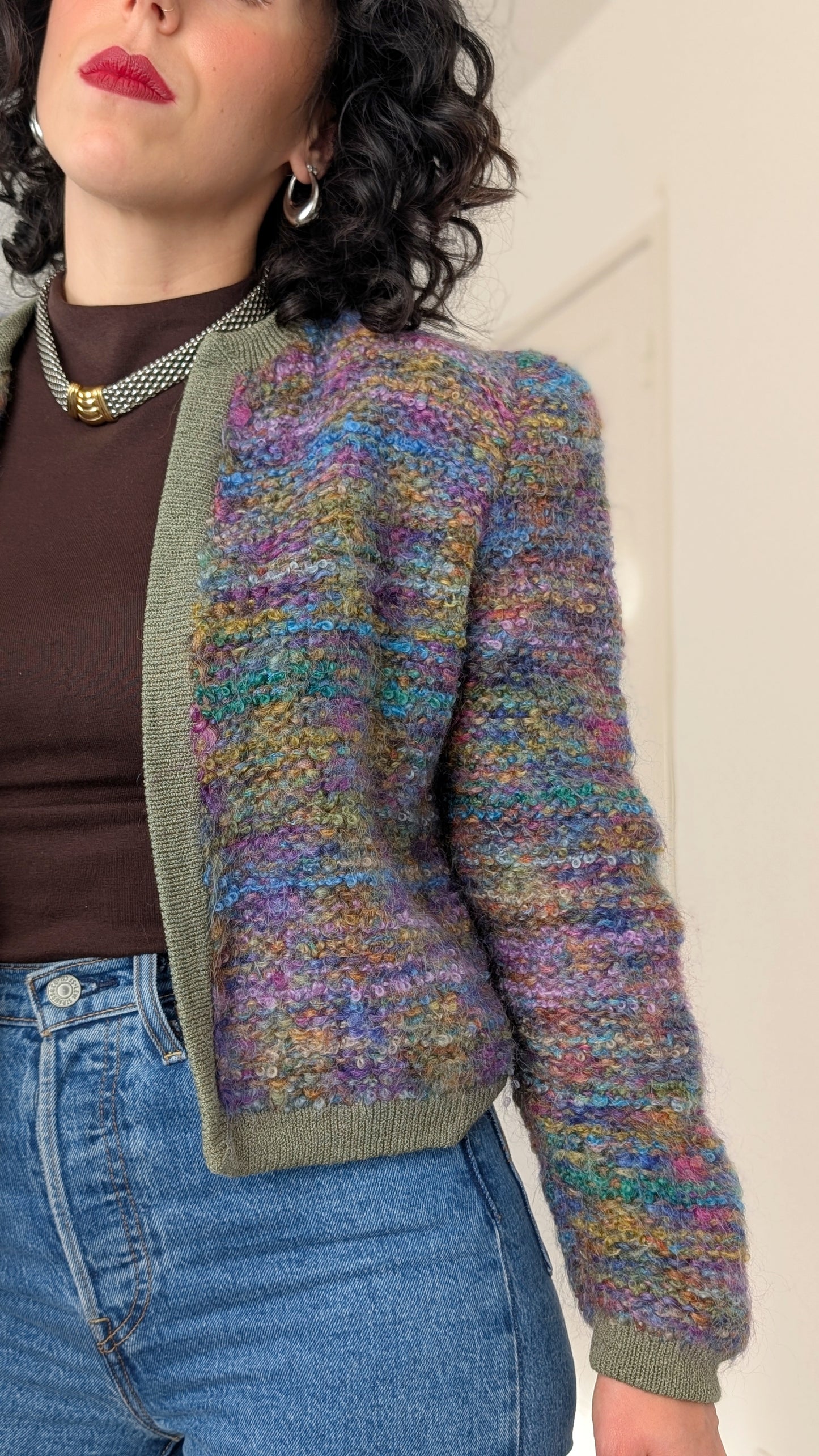 Cardigan laine et mohair T36-38