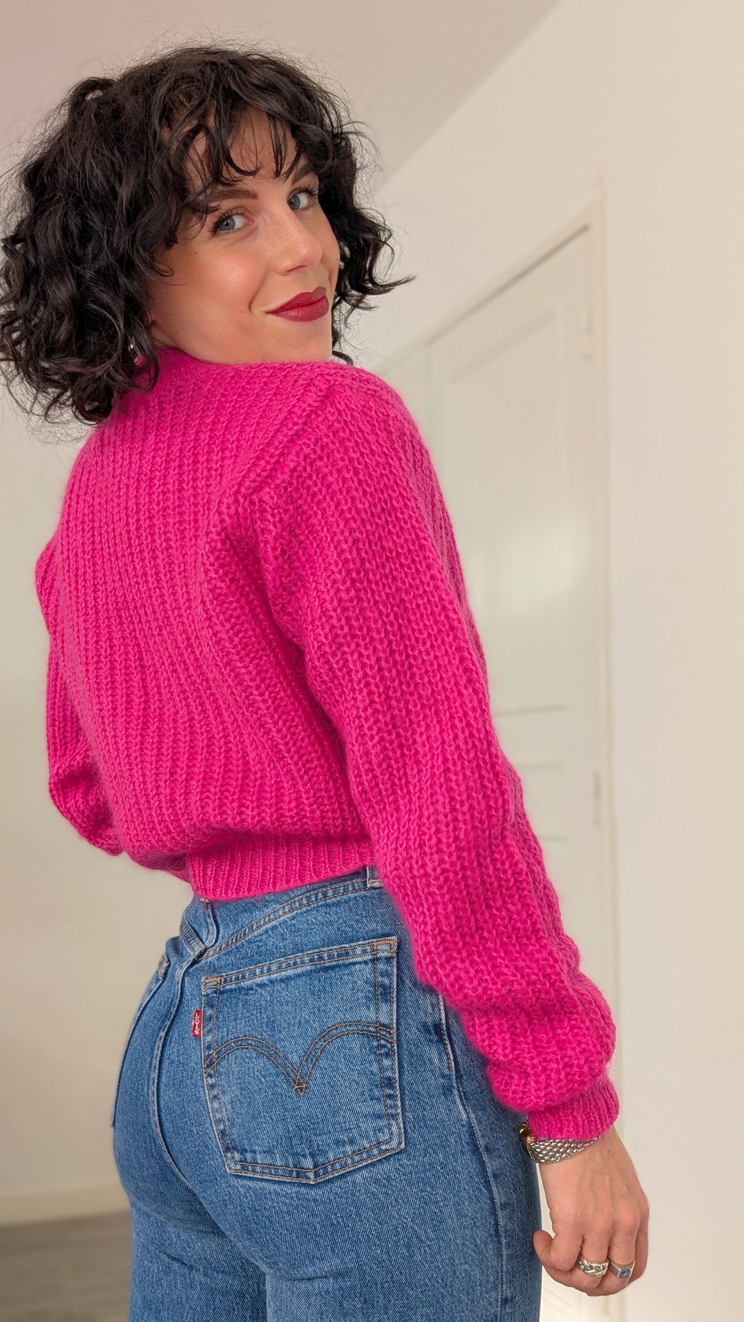 Cardigan laine et mohair 90s T38-40