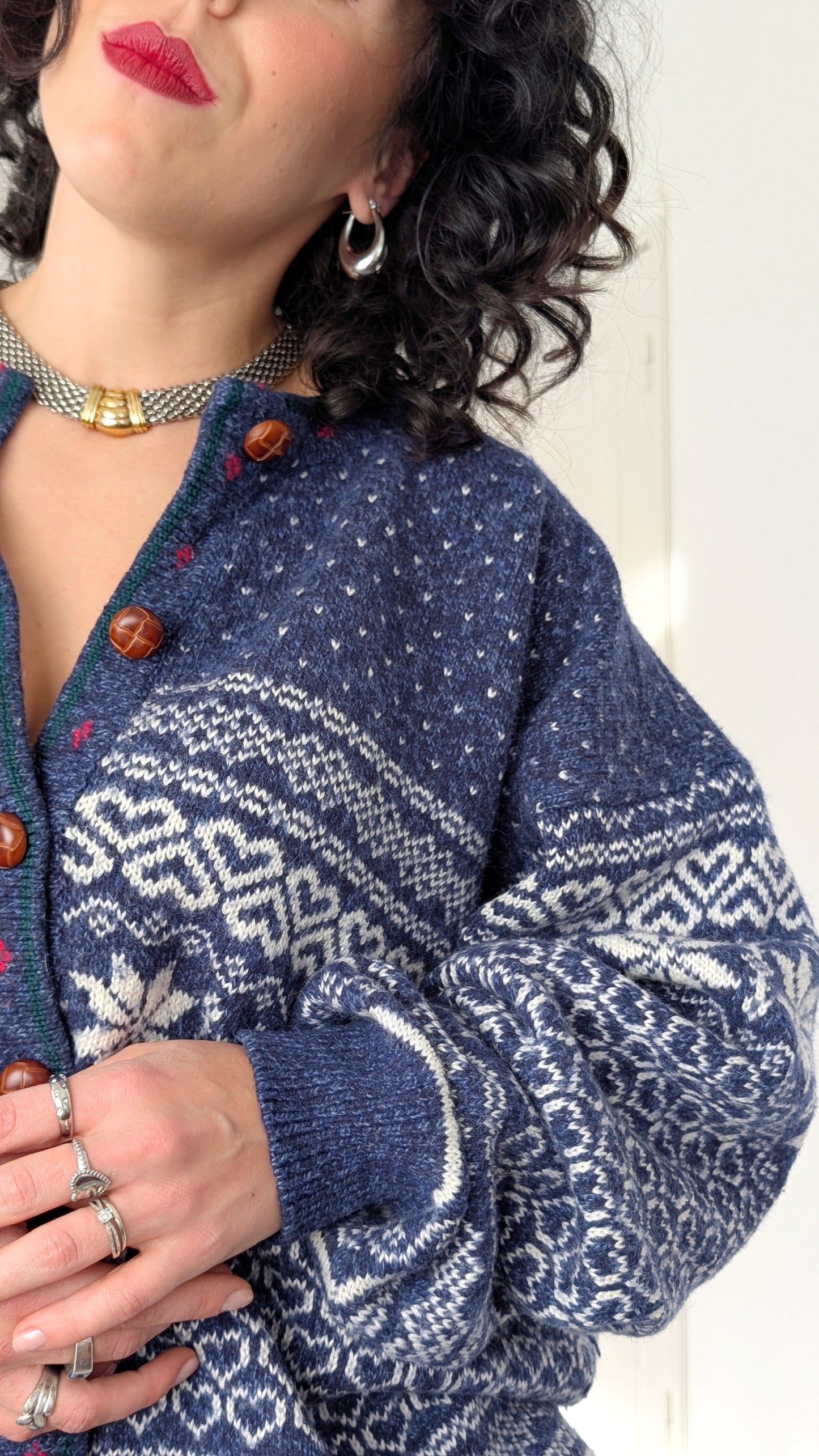 Cardigan d'hiver laine et coton jusqu'à un 44