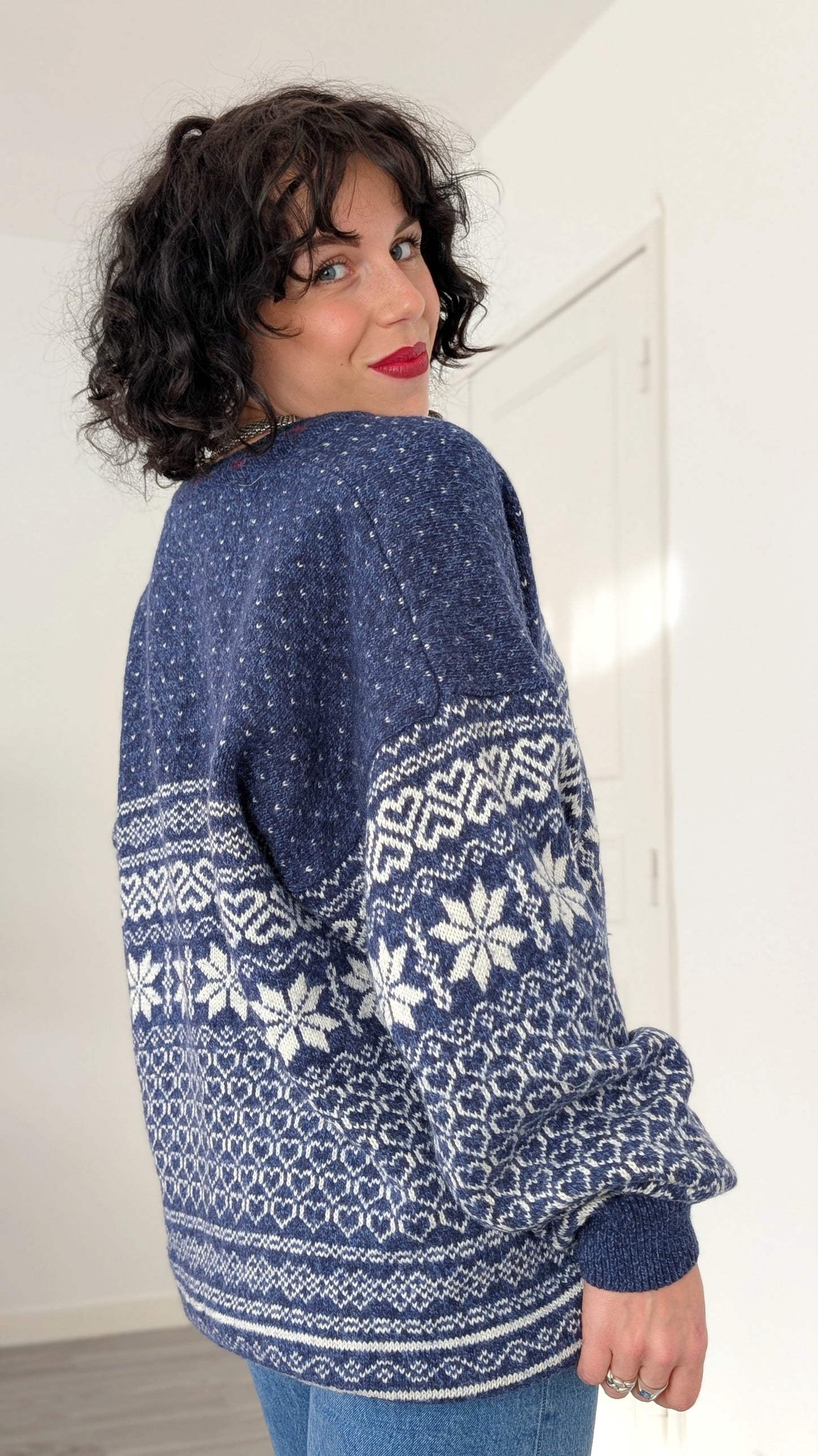 Cardigan d'hiver laine et coton jusqu'à un 44