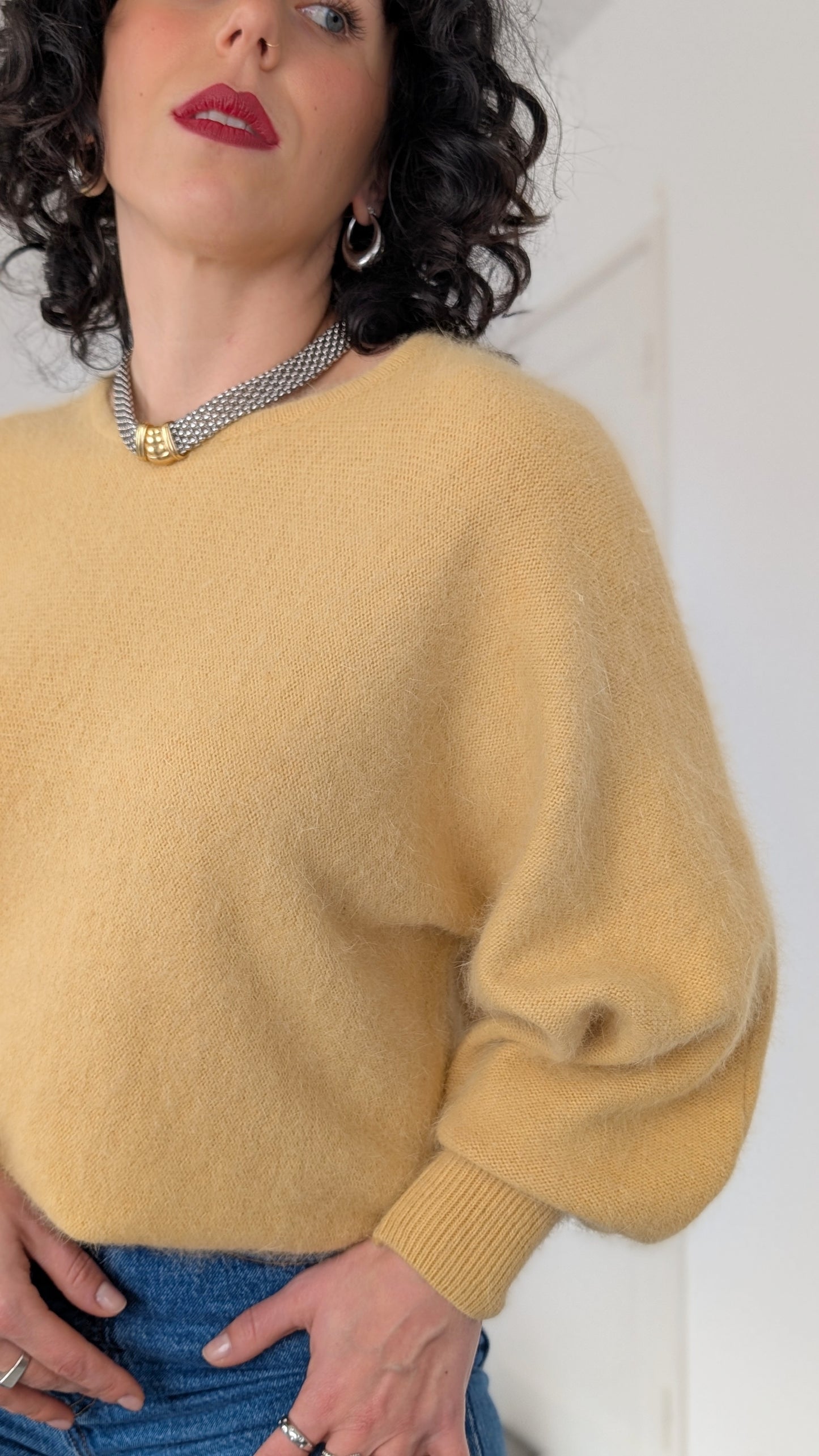 Pull angora 80s jusqu'à une taille 42