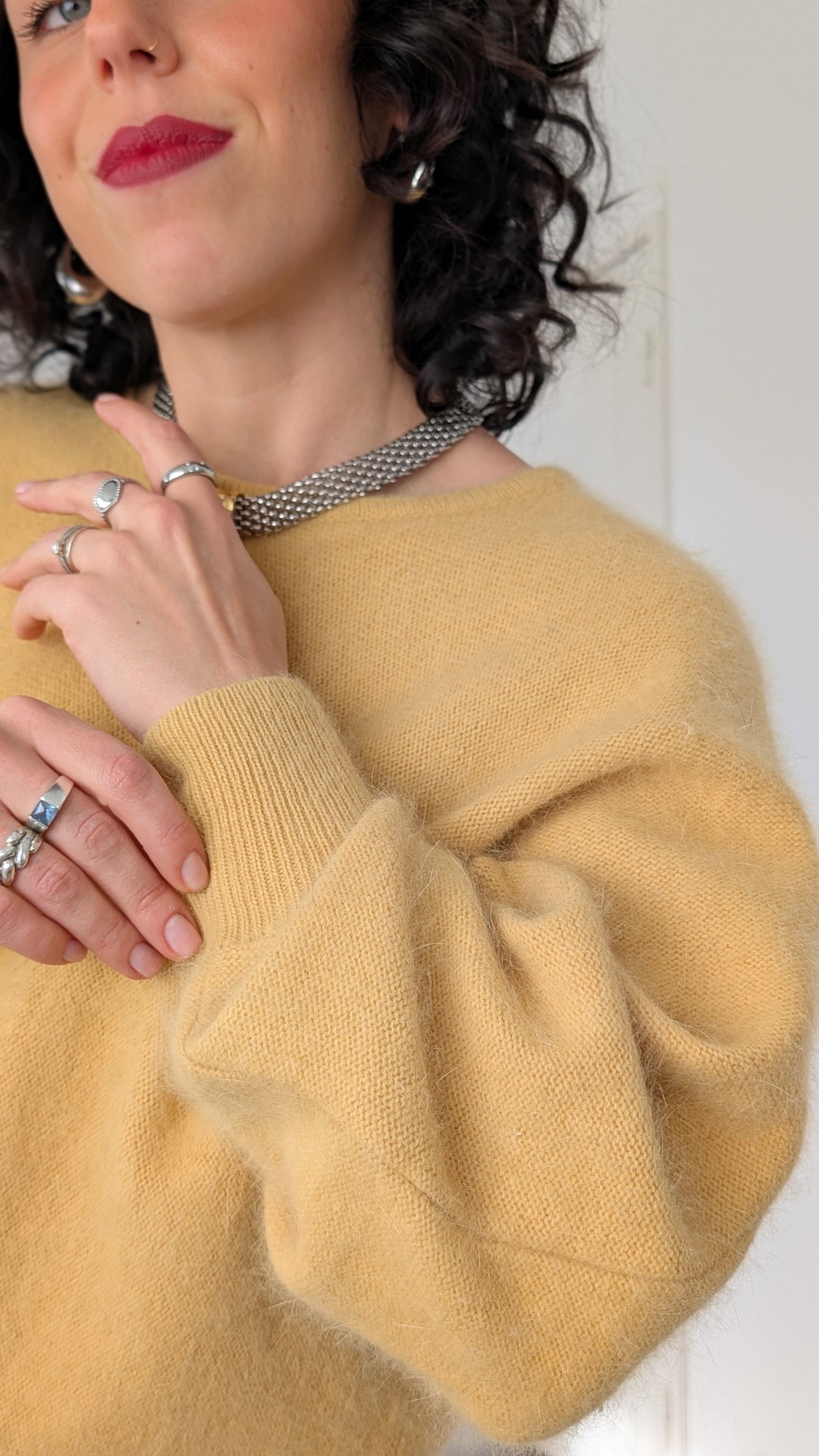 Pull angora 80s jusqu'à une taille 42