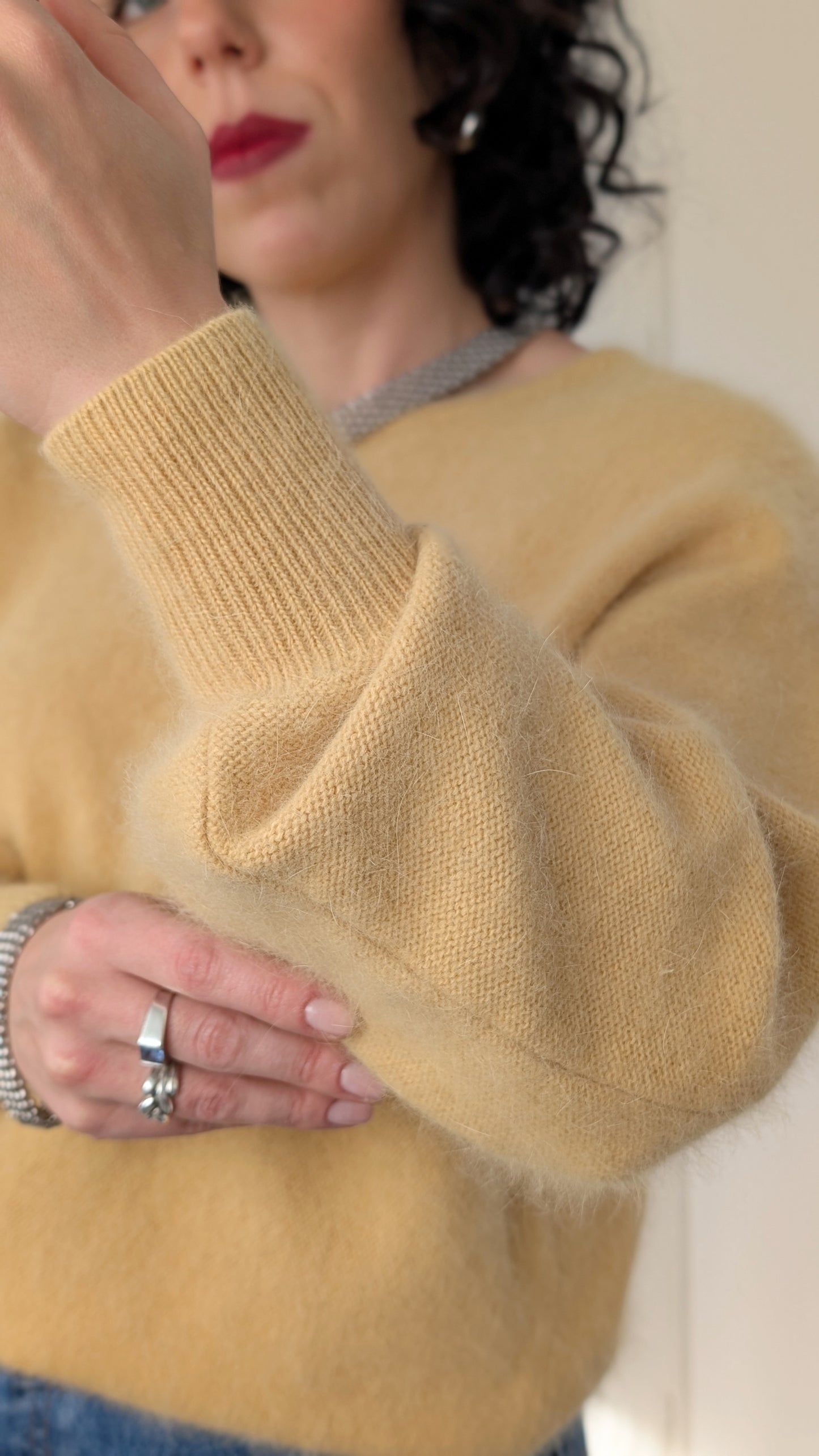 Pull angora 80s jusqu'à une taille 42