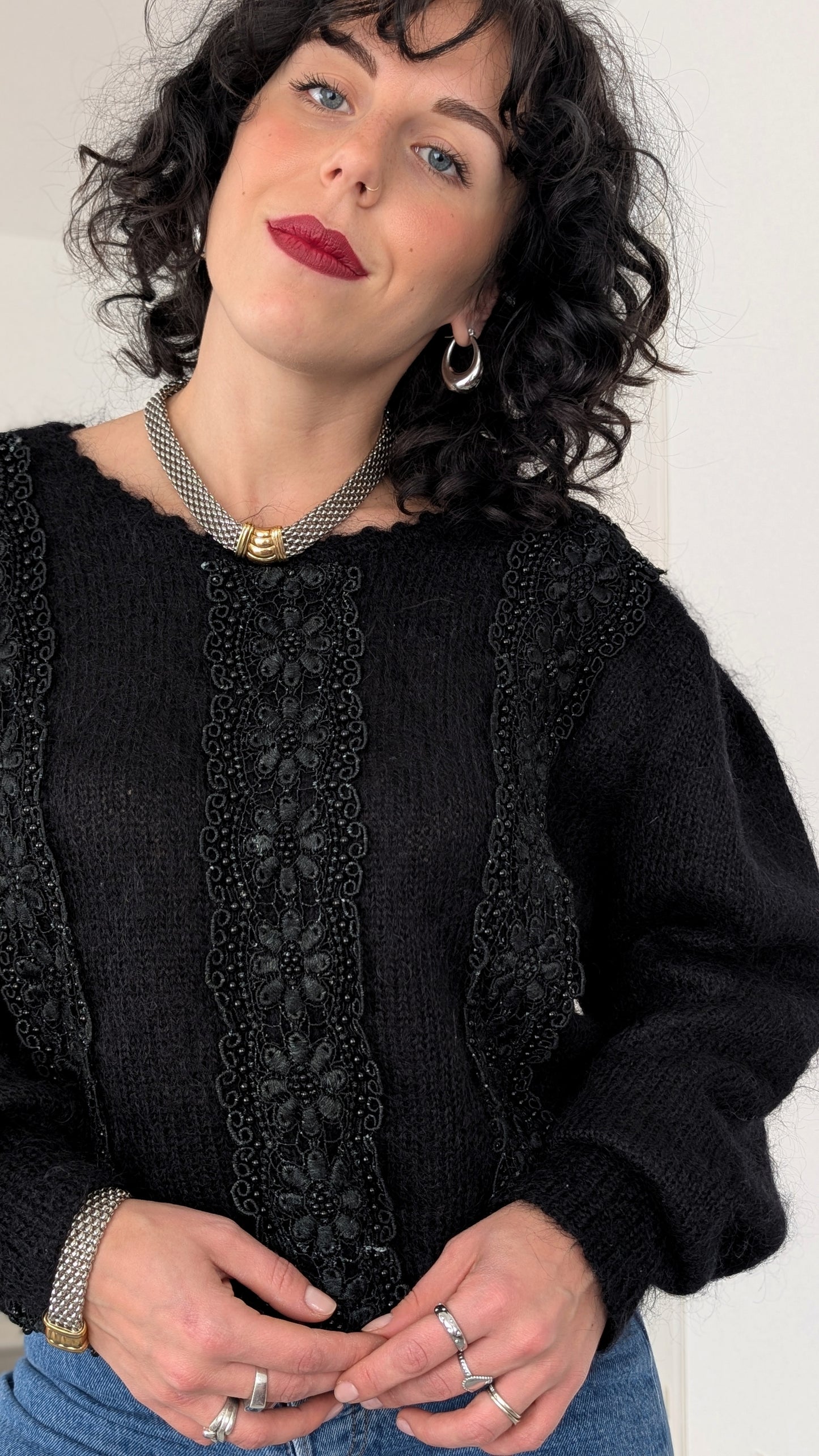 Pull 80s laine et mohair T40-42