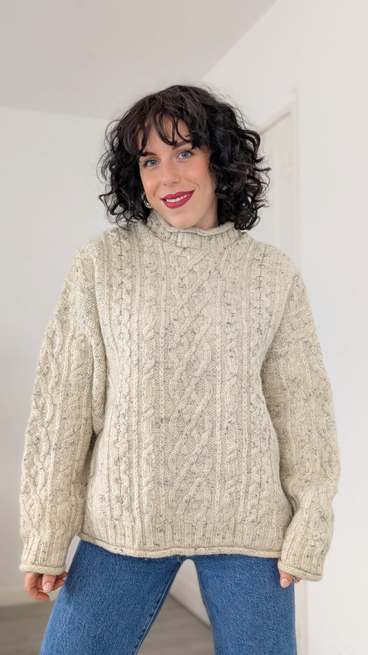 Pull irlandais pure laine T42-44