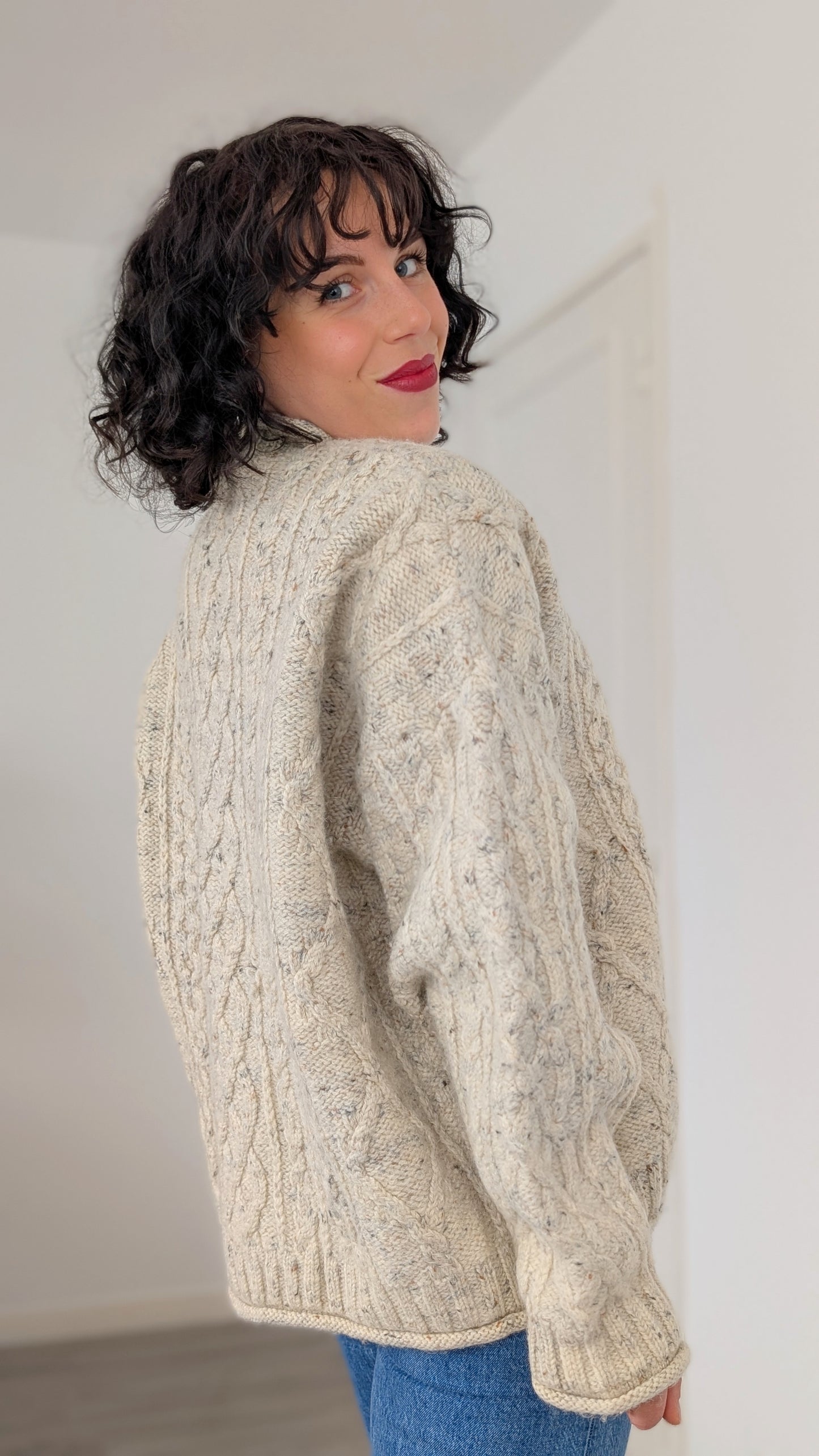 Pull irlandais pure laine T42-44