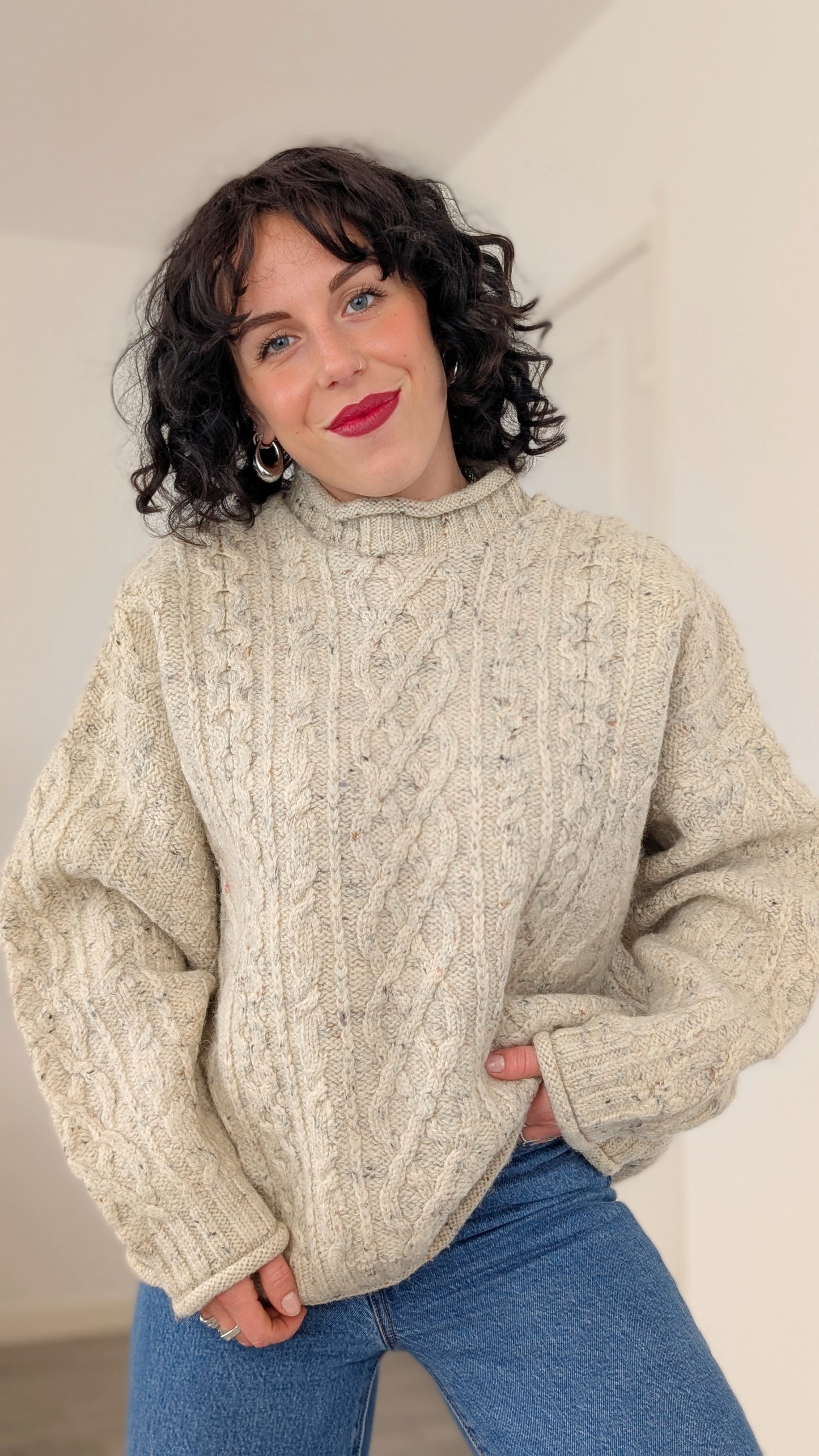 Pull irlandais pure laine T42-44