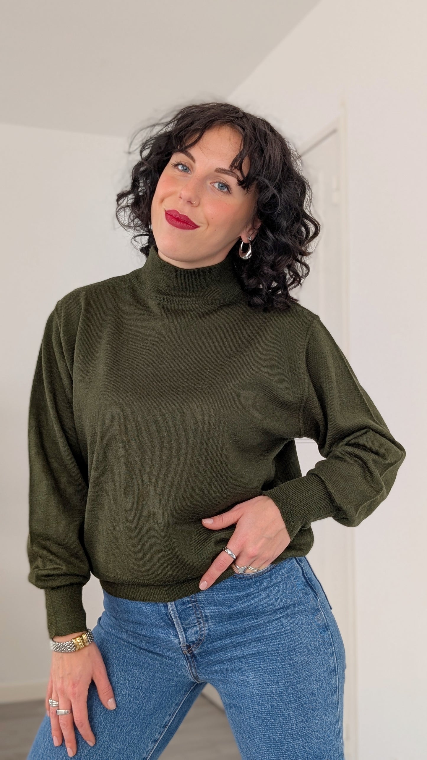 Pull col roulé laine douce jusqu'à une taille 42