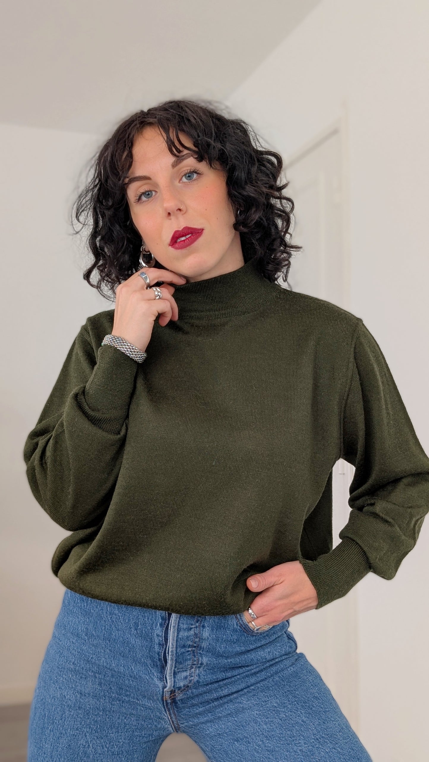 Pull col roulé laine douce jusqu'à une taille 42