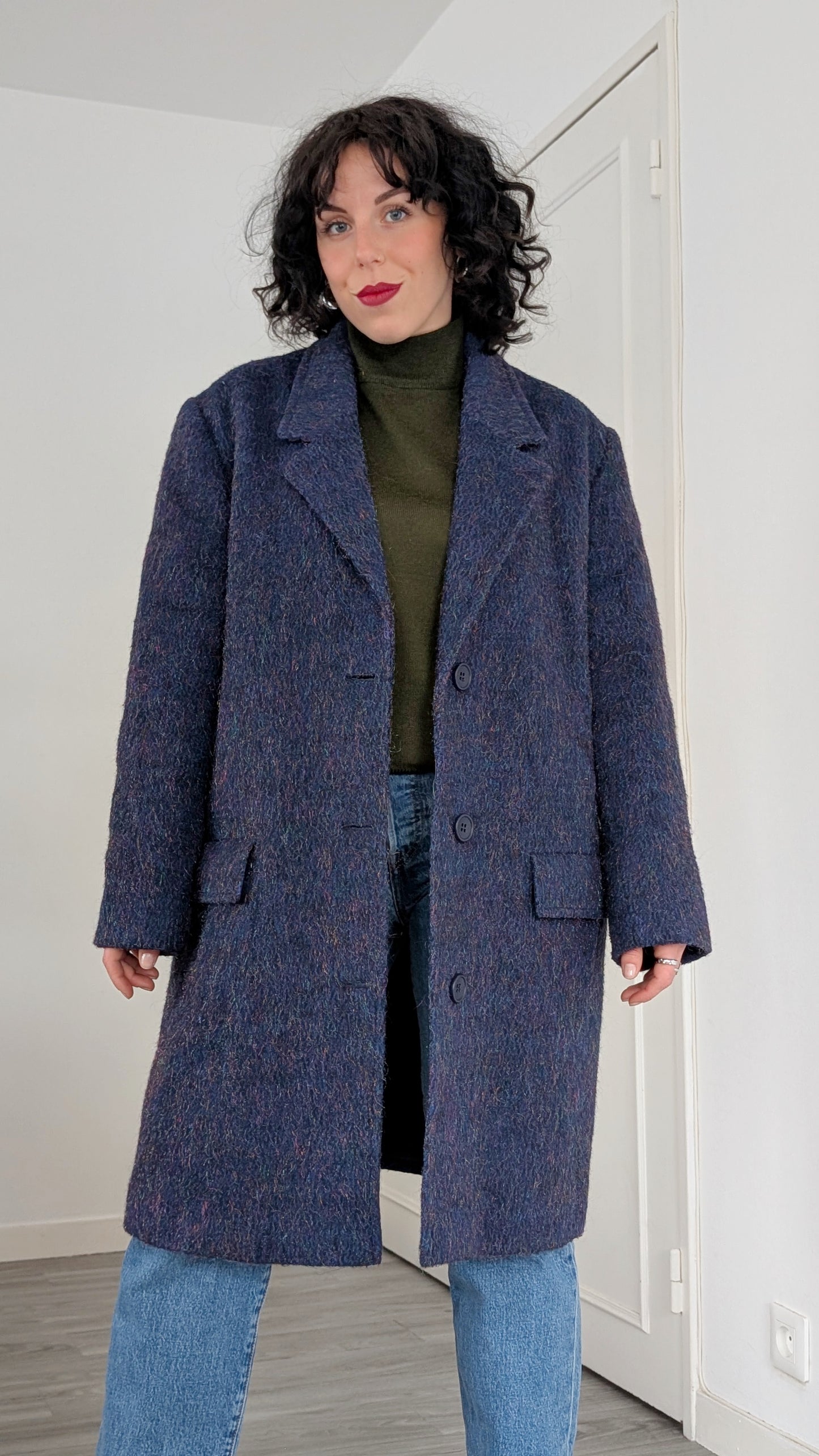 Manteau laine et mohair T40-42