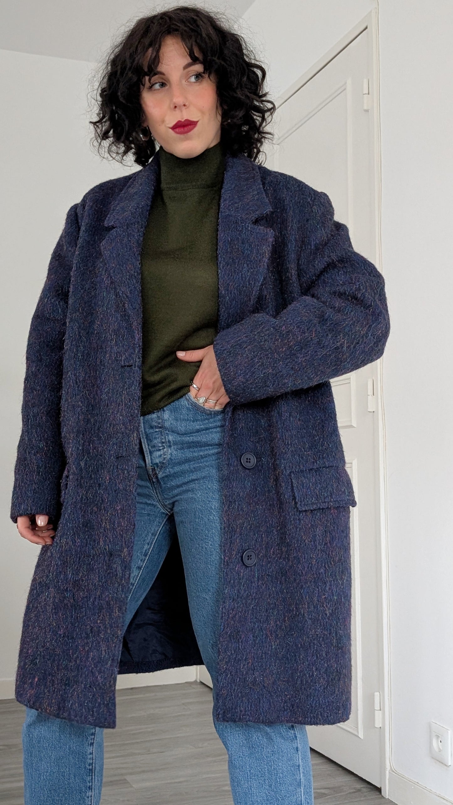 Manteau laine et mohair T40-42