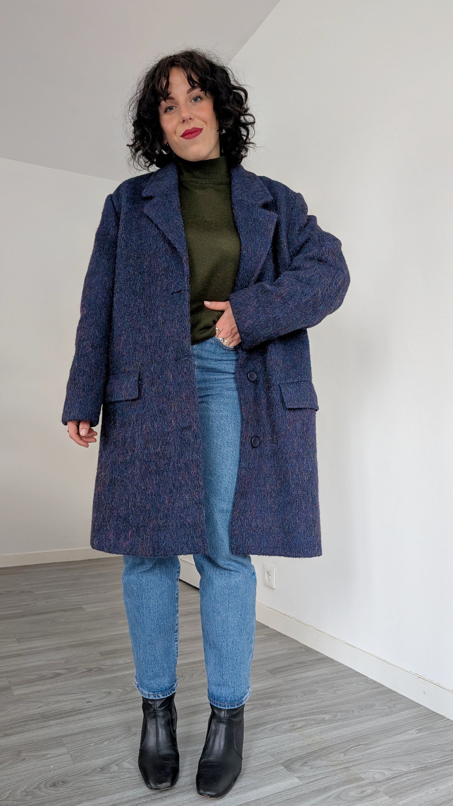 Manteau laine et mohair T40-42