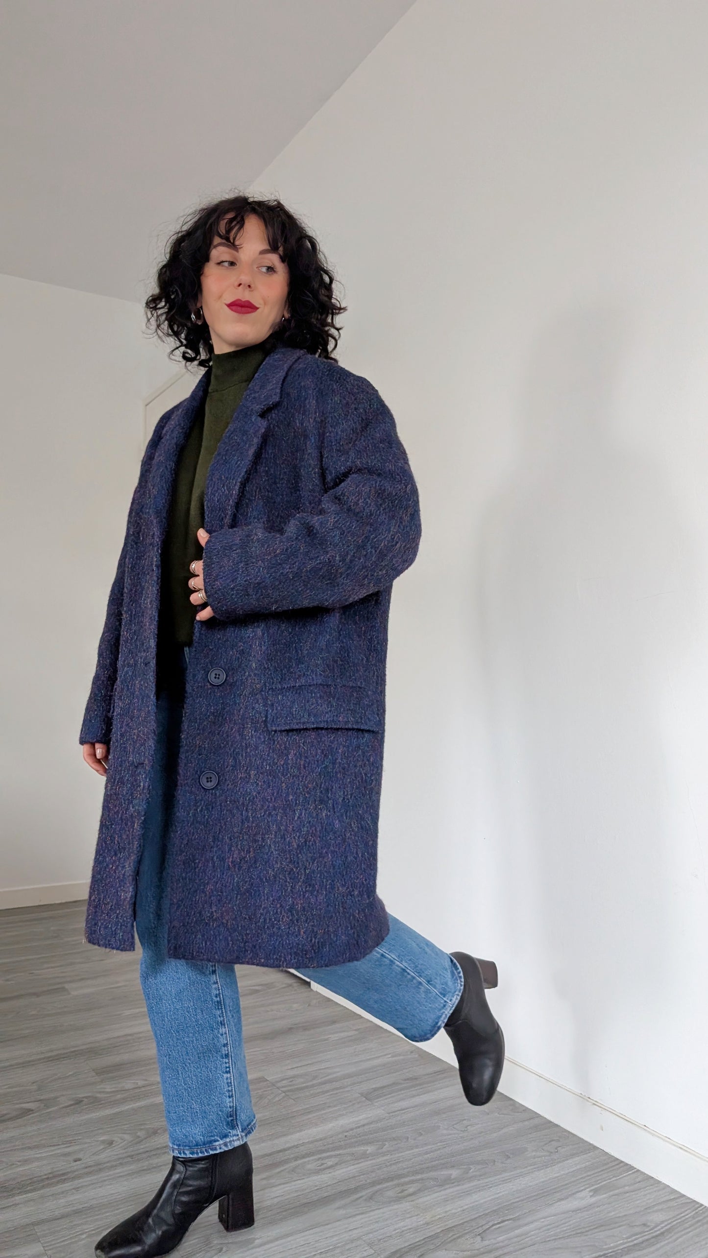 Manteau laine et mohair T40-42