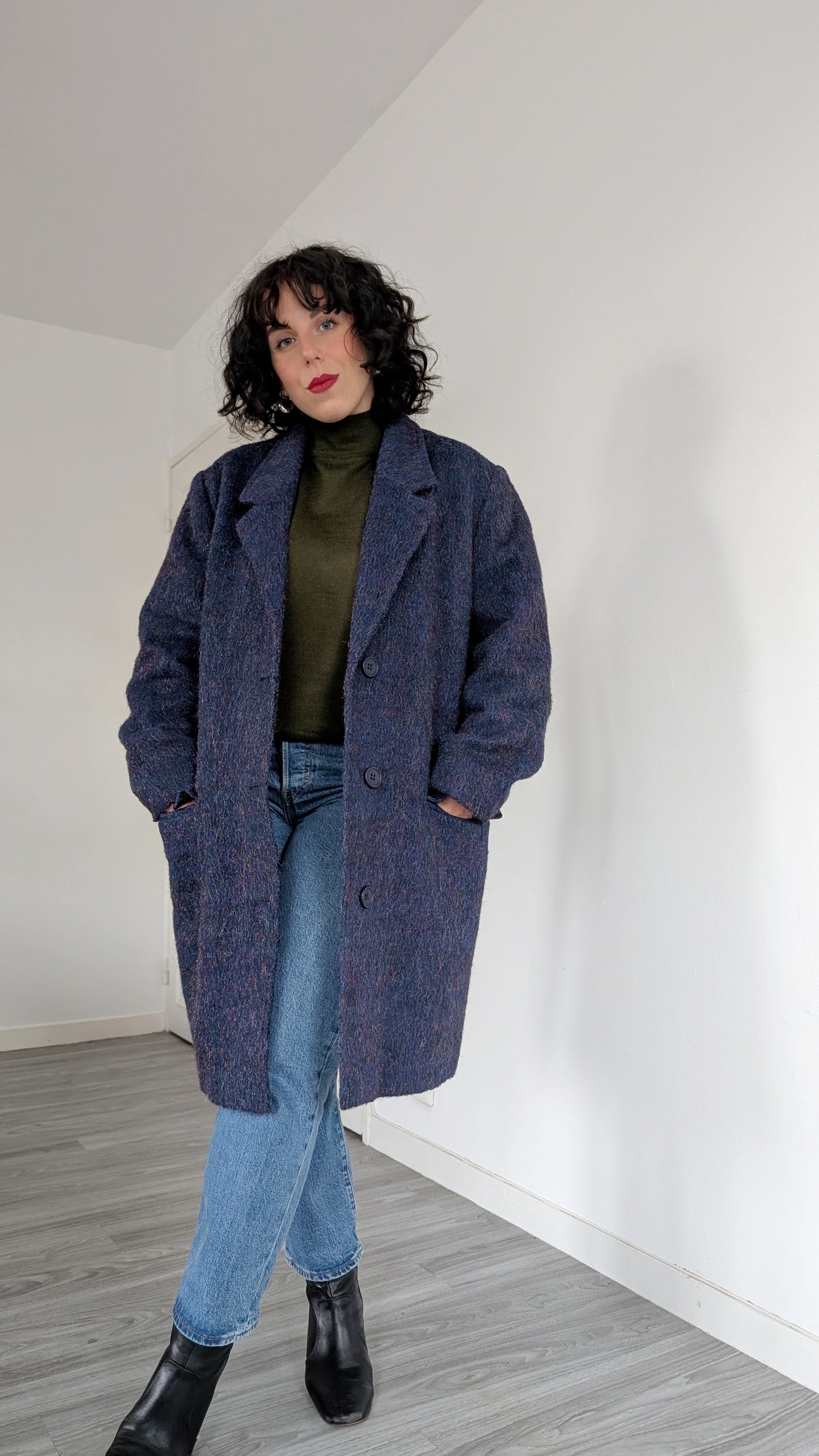 Manteau laine et mohair T40-42
