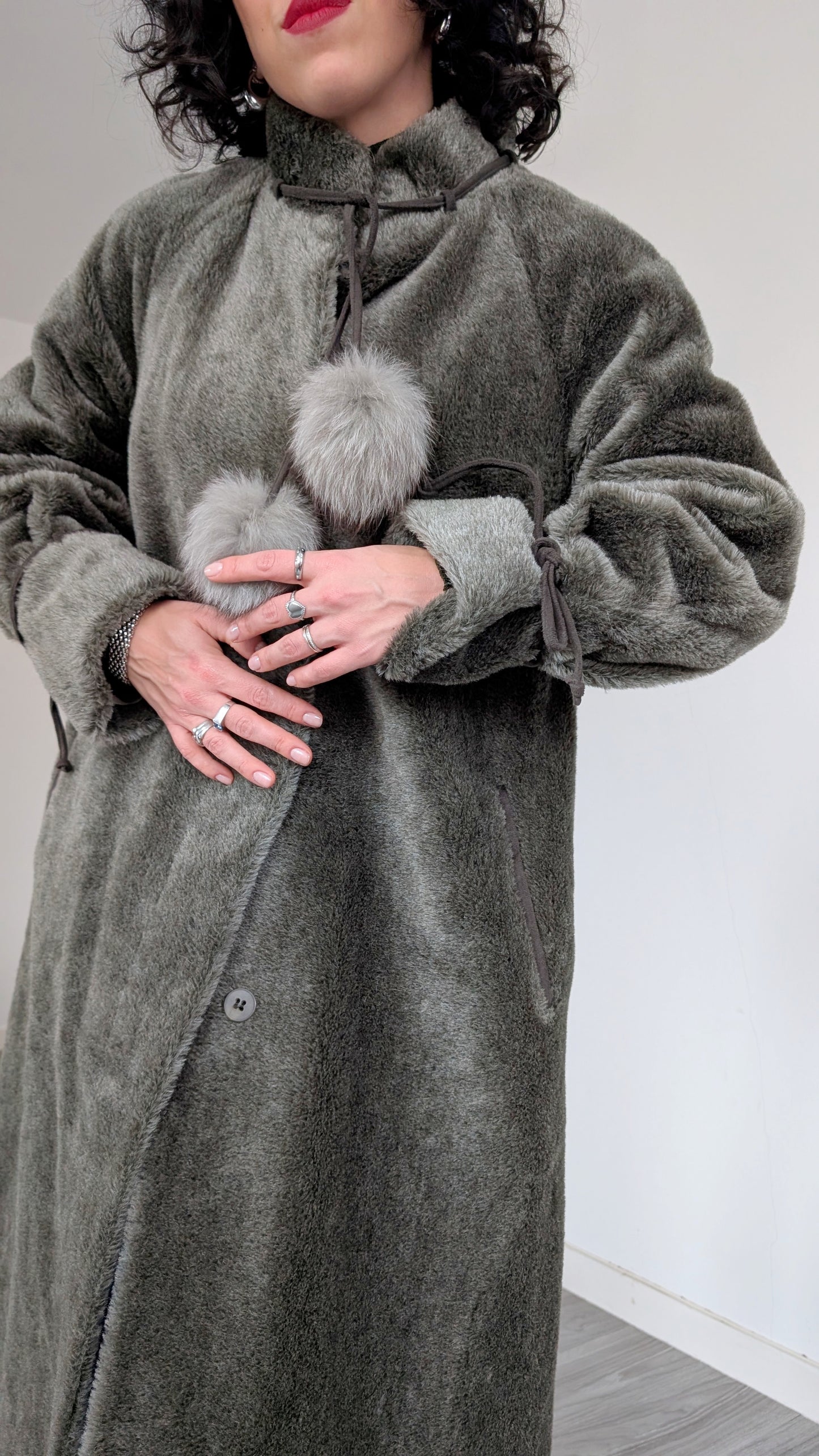 Manteau alpaca et mohair 70s T38-40