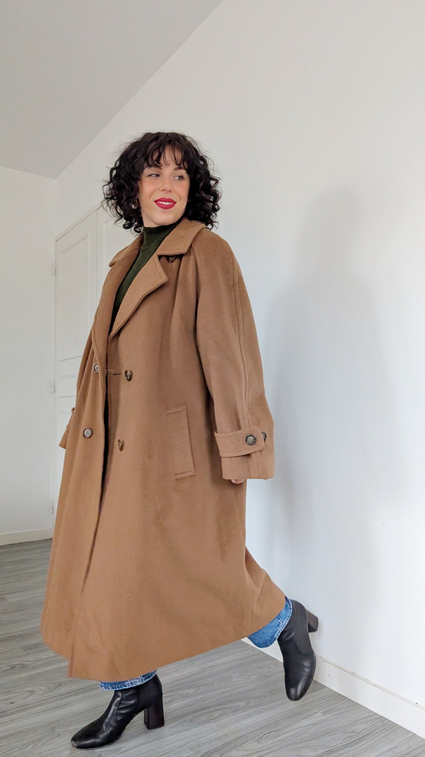 Manteau laine et cachemire 90s T42-44