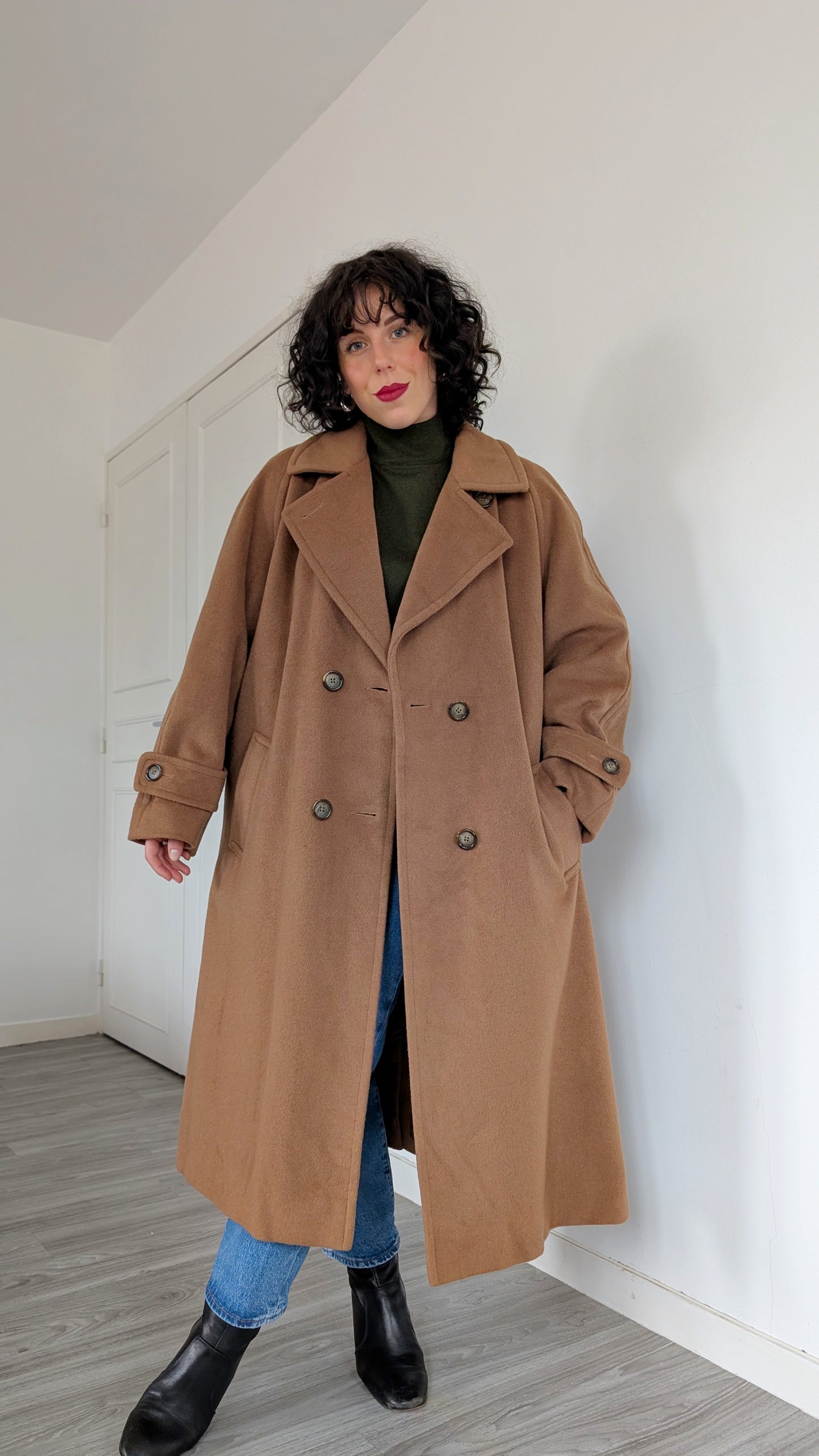 Manteau laine et cachemire 90s T42-44