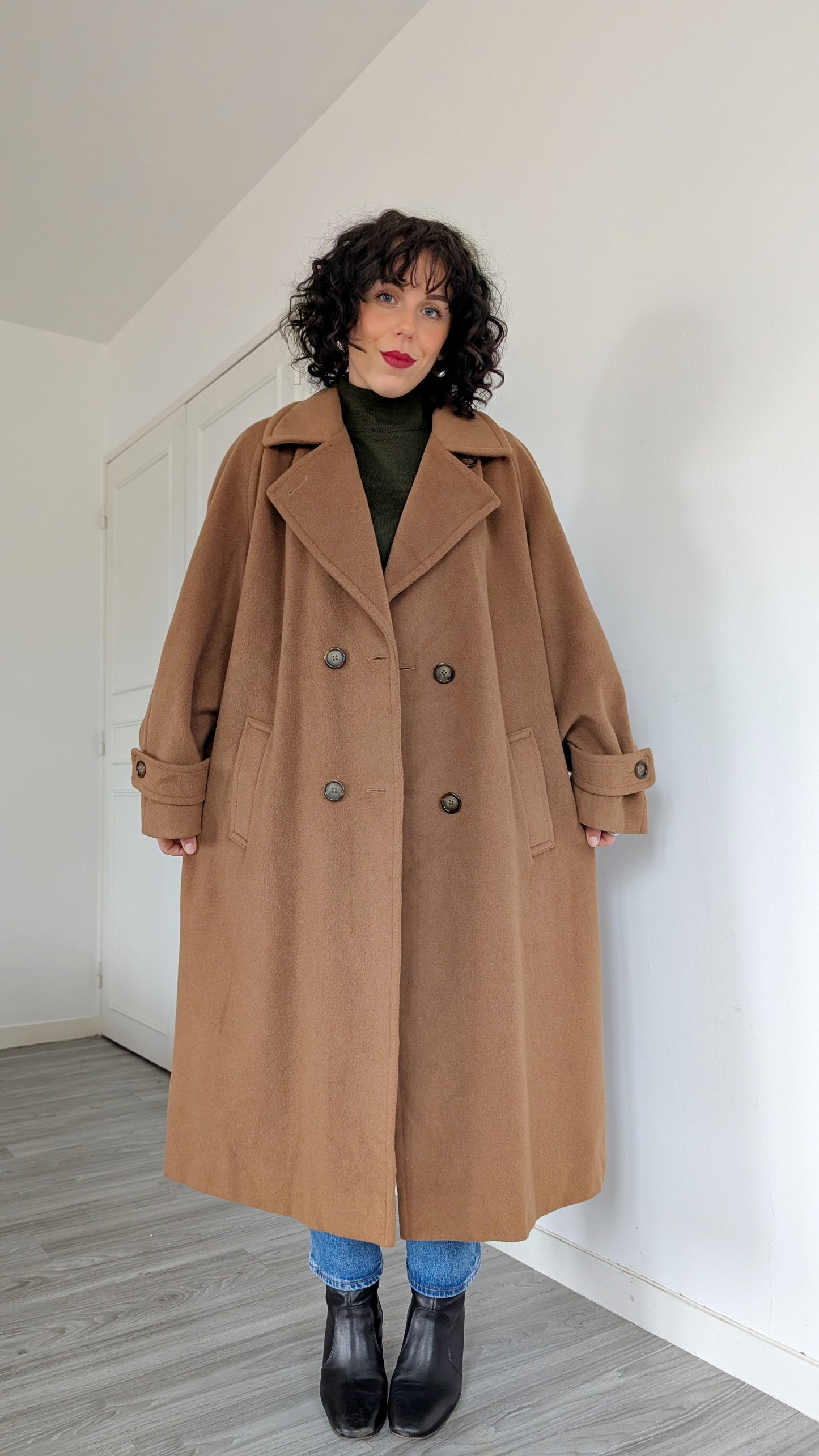Manteau laine et cachemire 90s T42-44