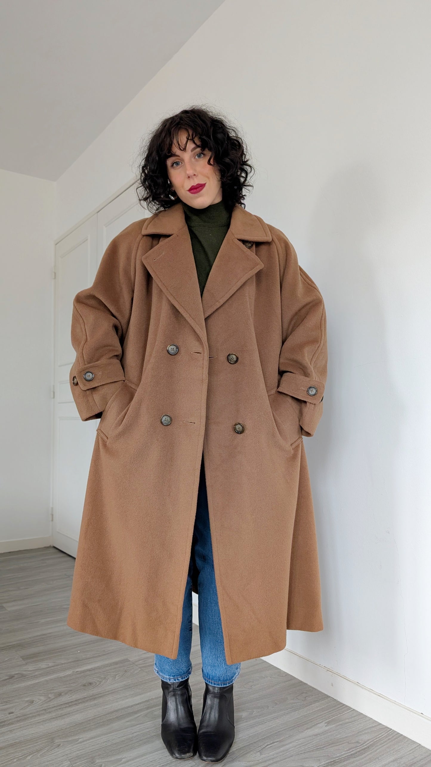 Manteau laine et cachemire 90s T42-44