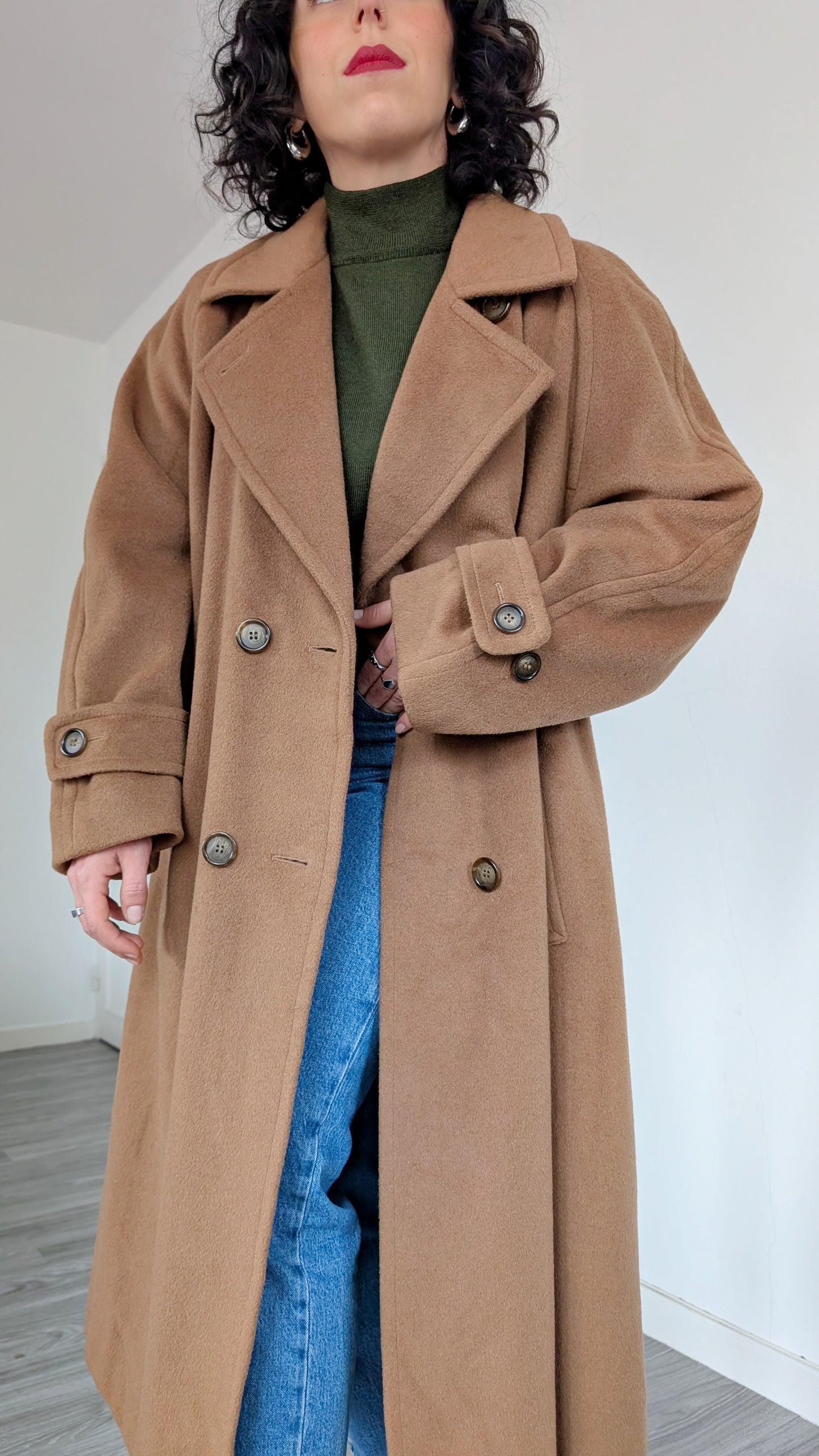 Manteau laine et cachemire 90s T42-44