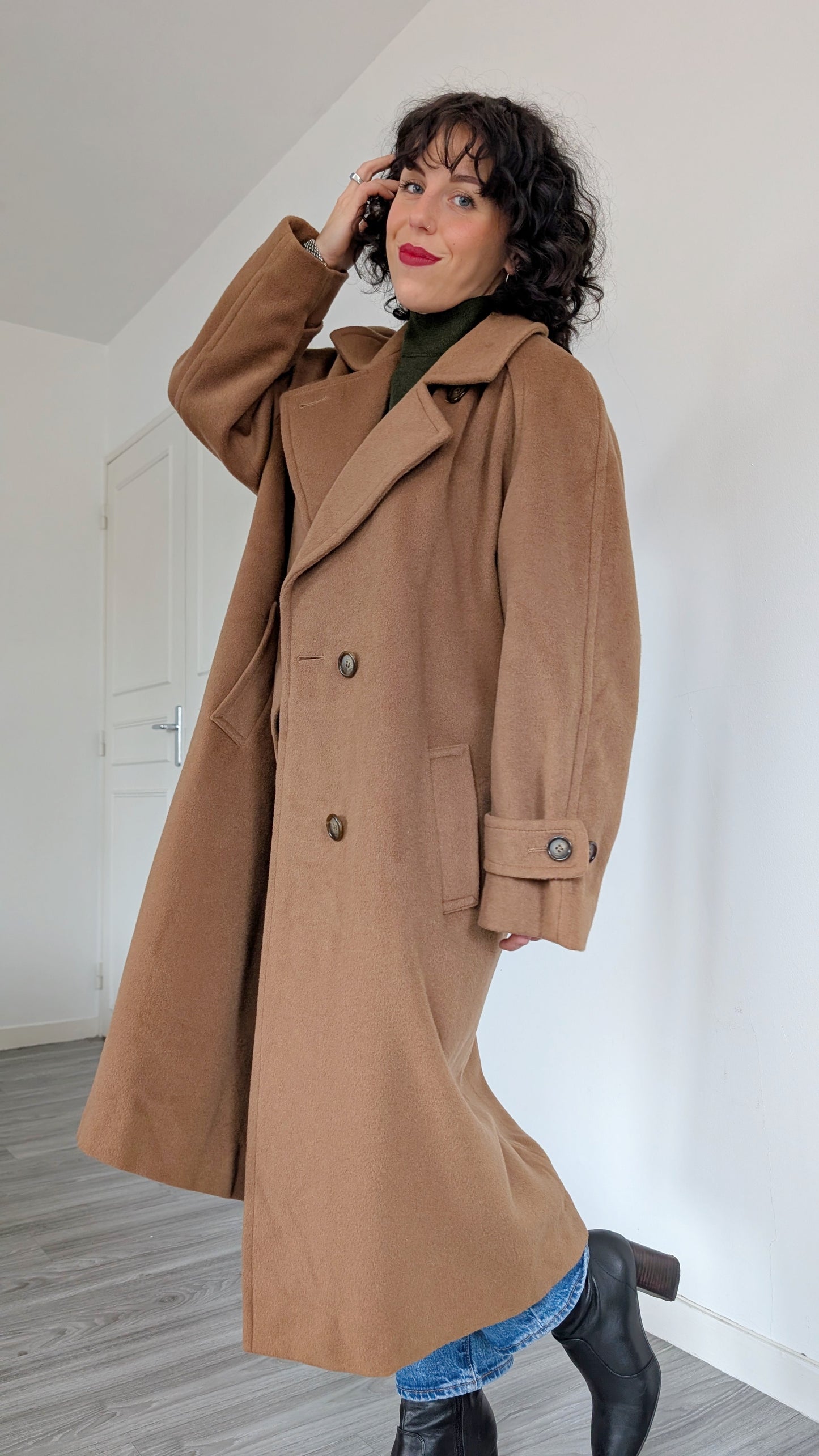 Manteau laine et cachemire 90s T42-44