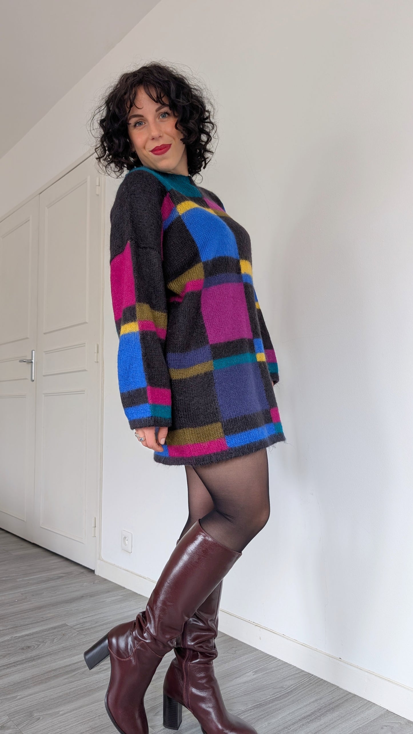 Pull/robe laine et angora T40-42