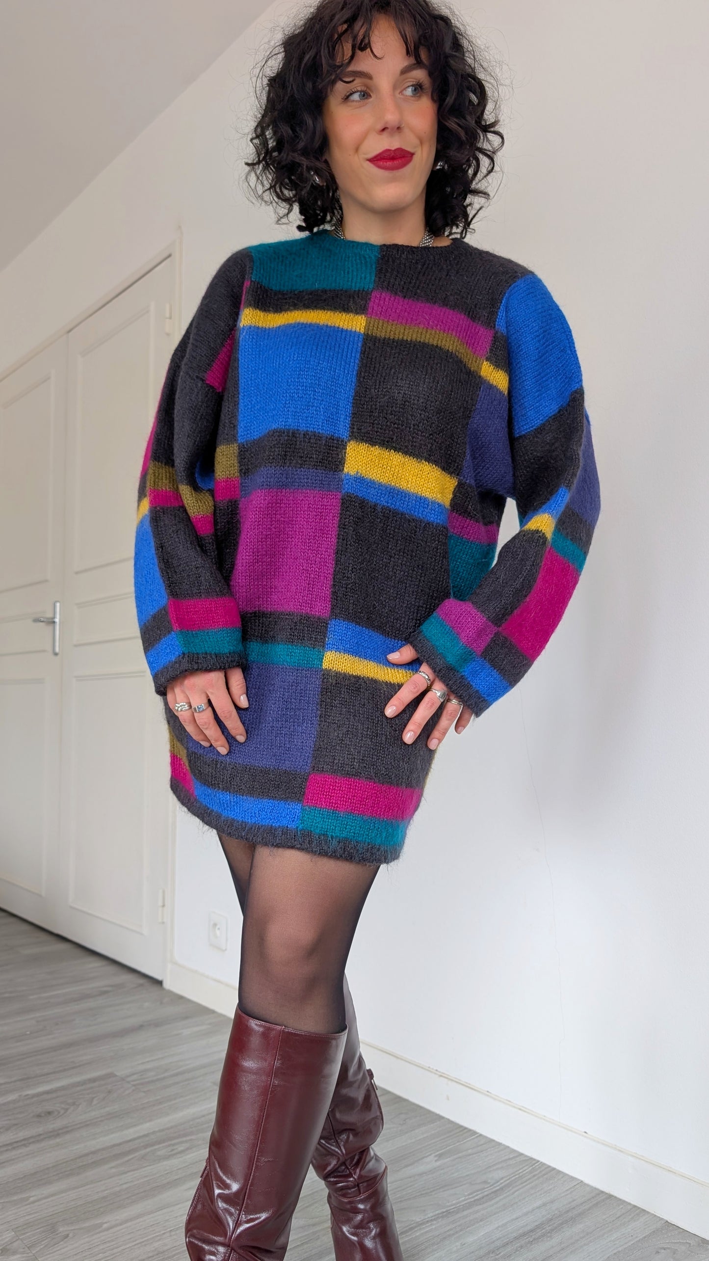 Pull/robe laine et angora T40-42