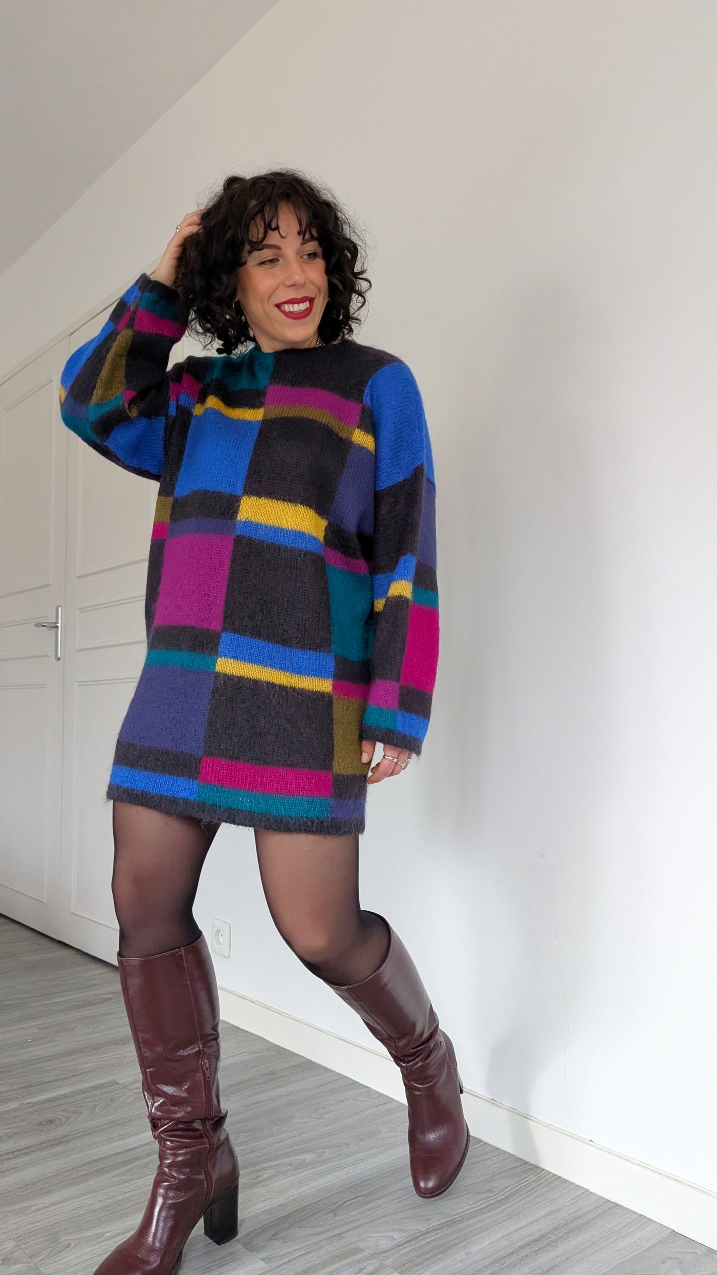 Pull/robe laine et angora T40-42