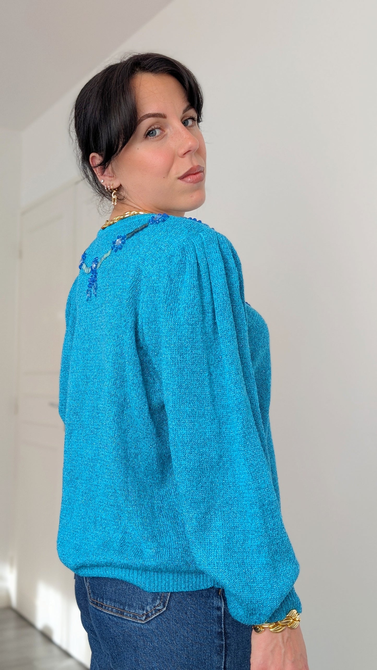 Pull festif avec de la soie T42-44