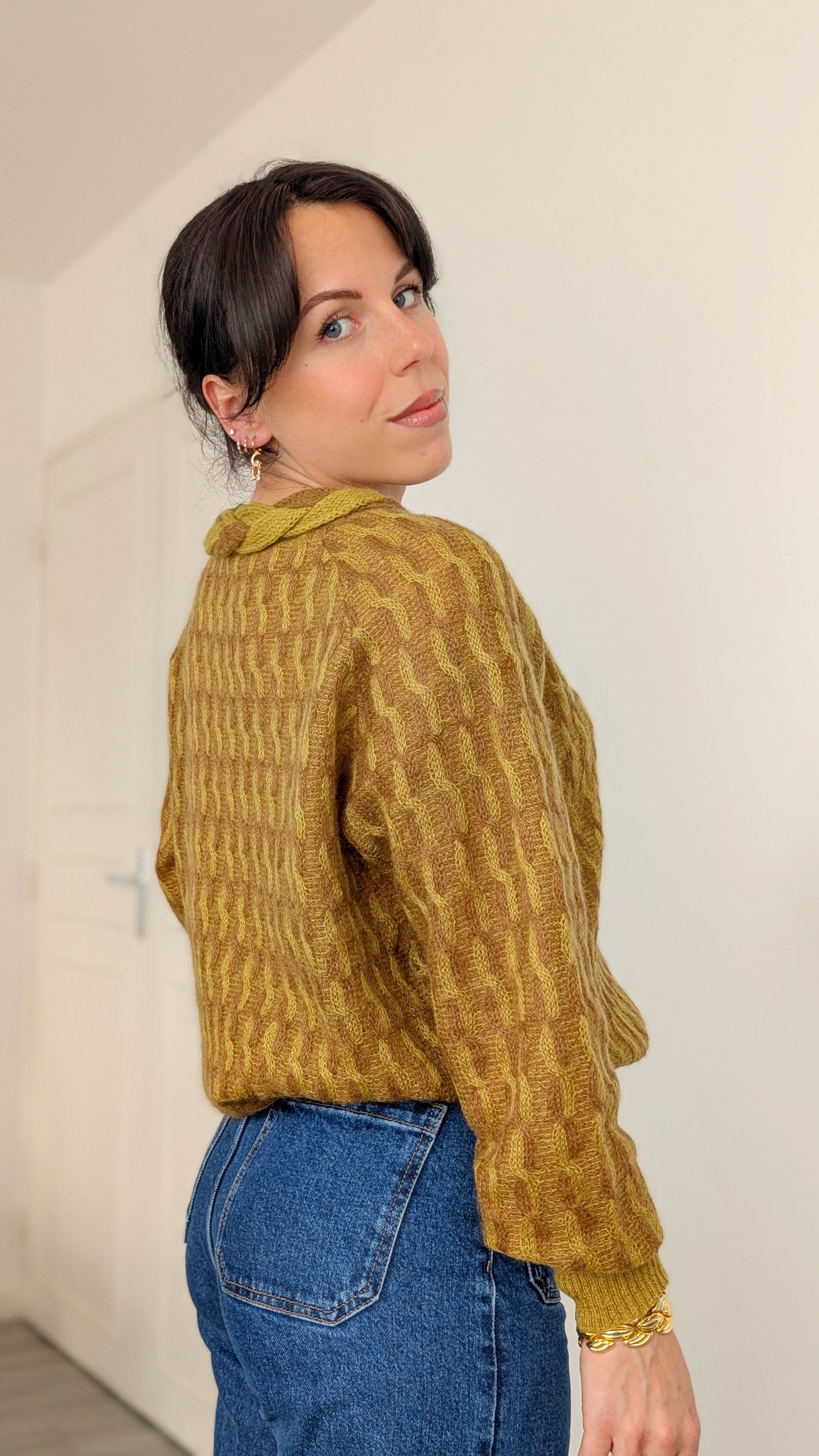 Pull 80s mohair doux jusqu'à taille 42