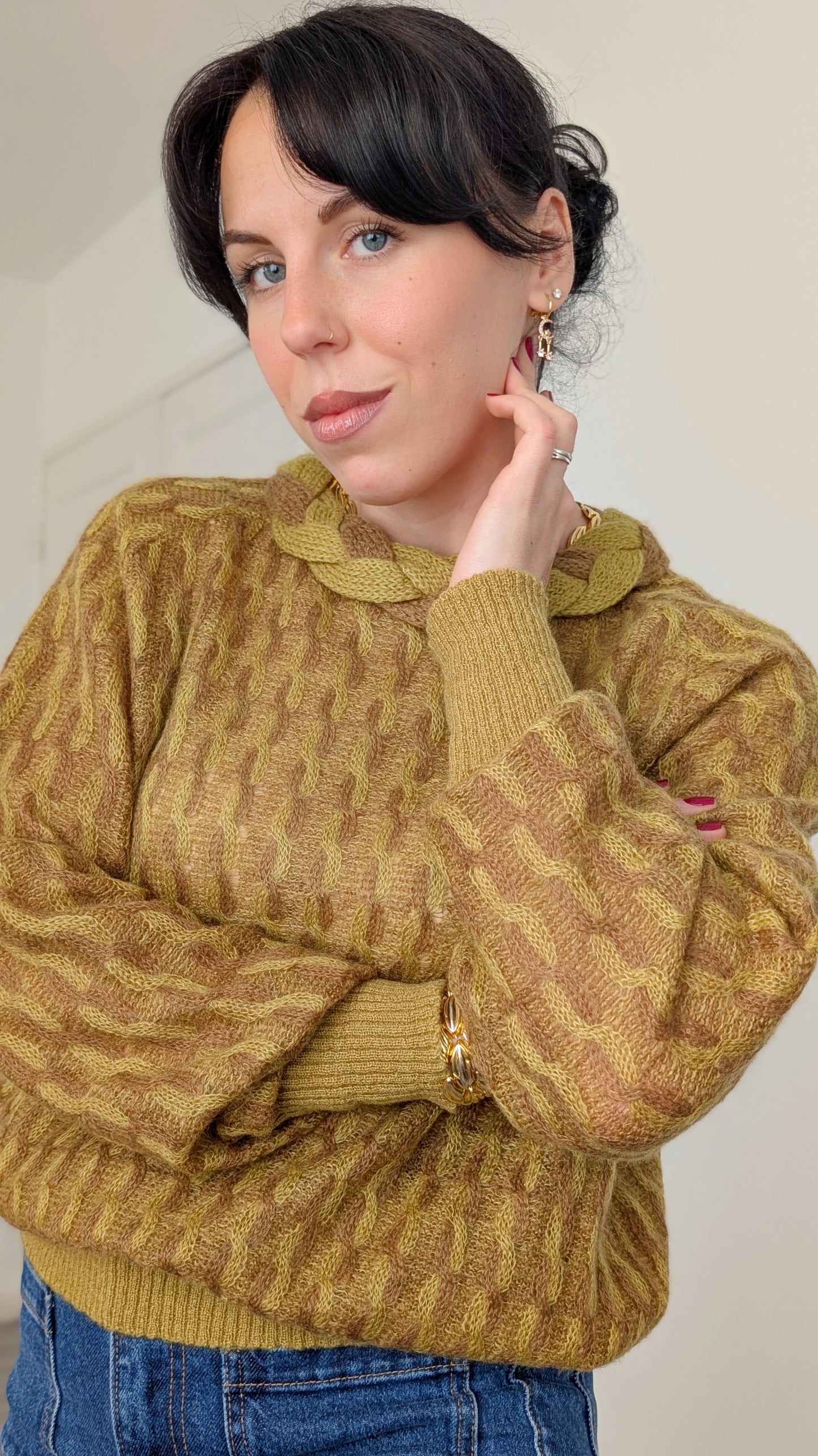 Pull 80s mohair doux jusqu'à taille 42