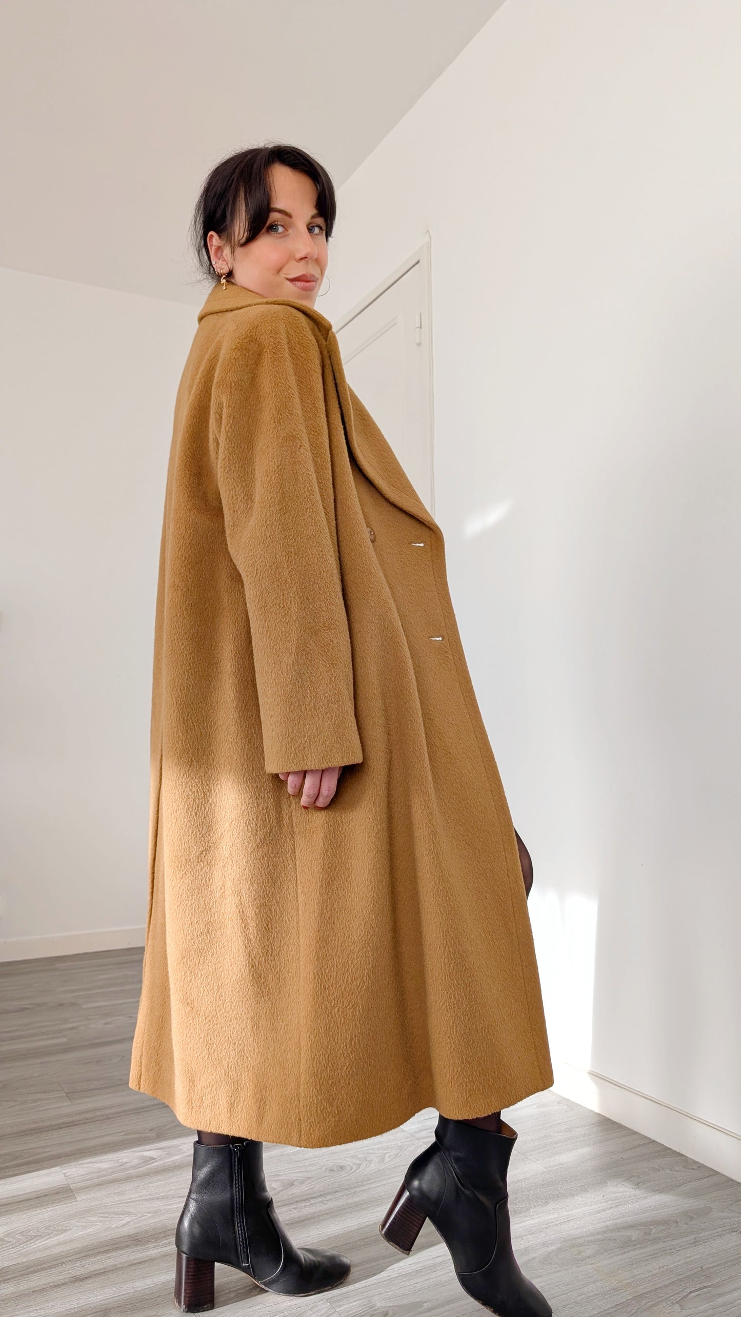 Manteau laine et alpaca 80s jusqu'à une T40