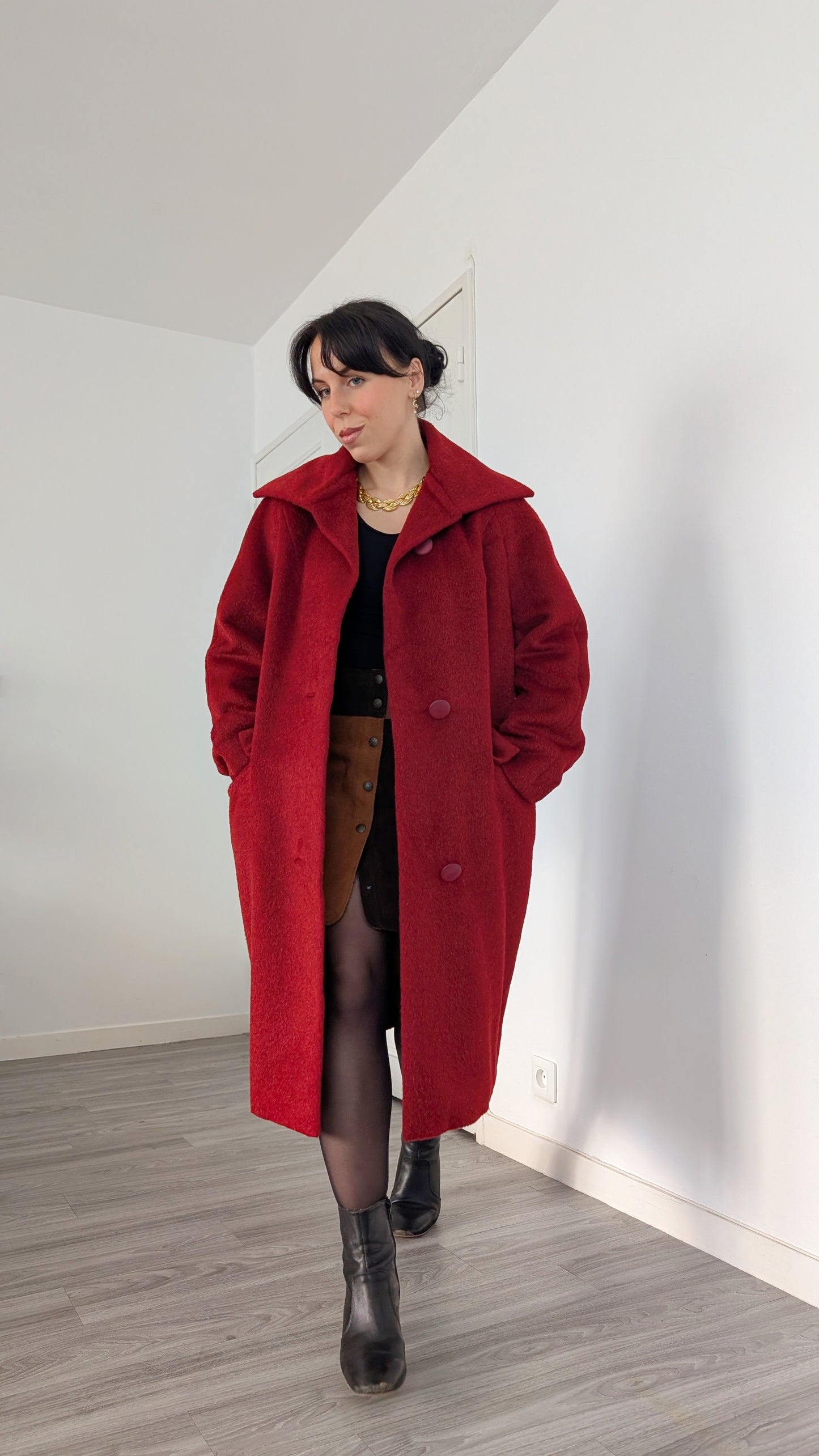 Manteau laine et alpaca 60s T40-42