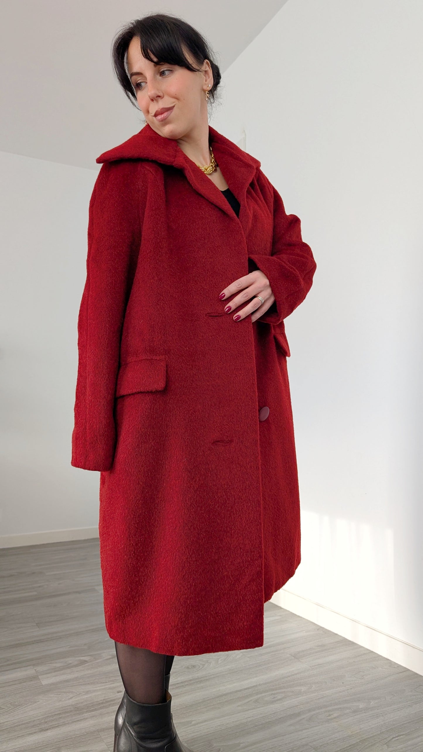 Manteau laine et alpaca 60s T40-42